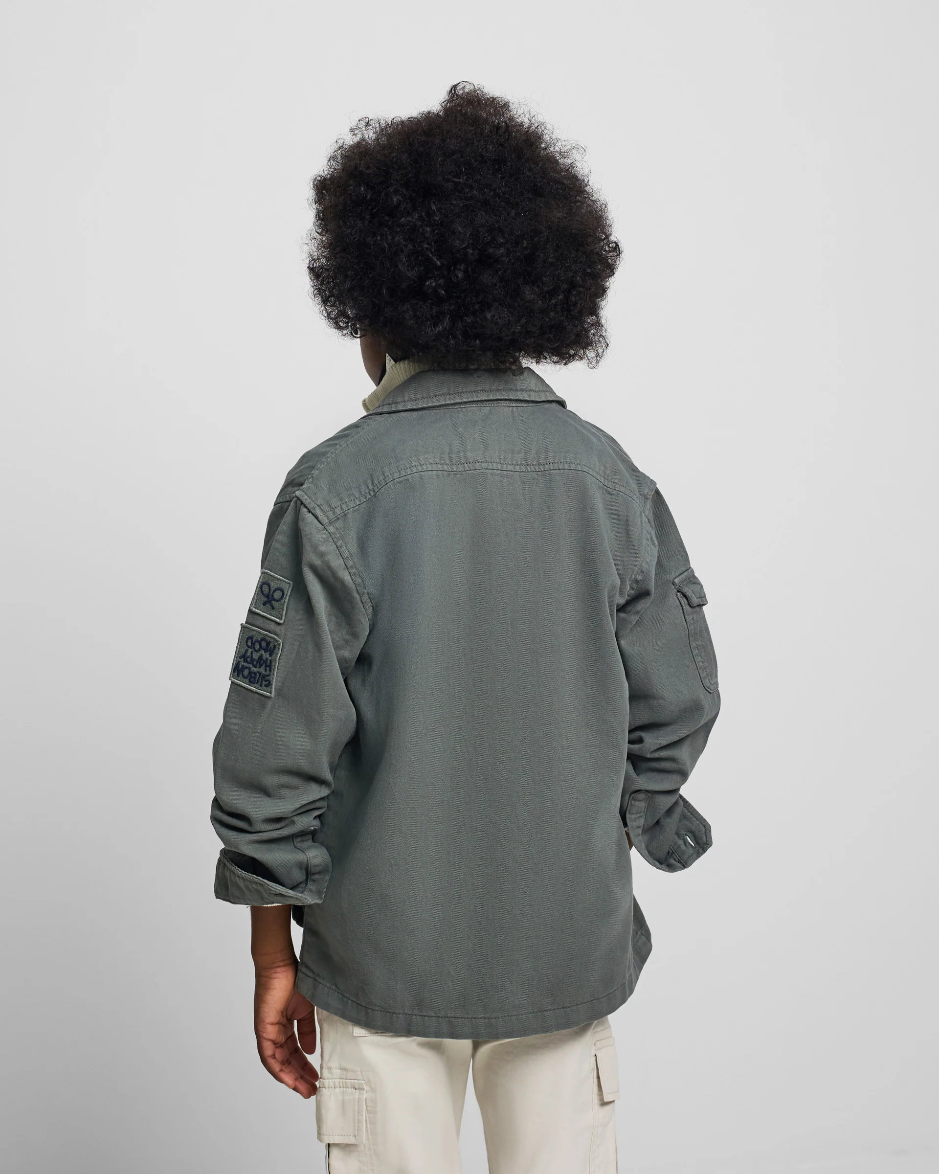 Chaqueta kids bolsillo parches verde - Image 5
