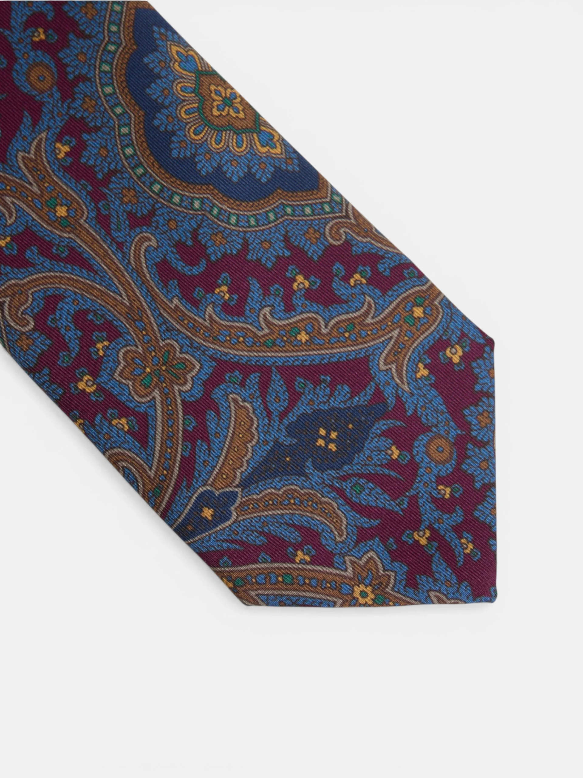 Corbata estampada pasley burdeos - Image 3