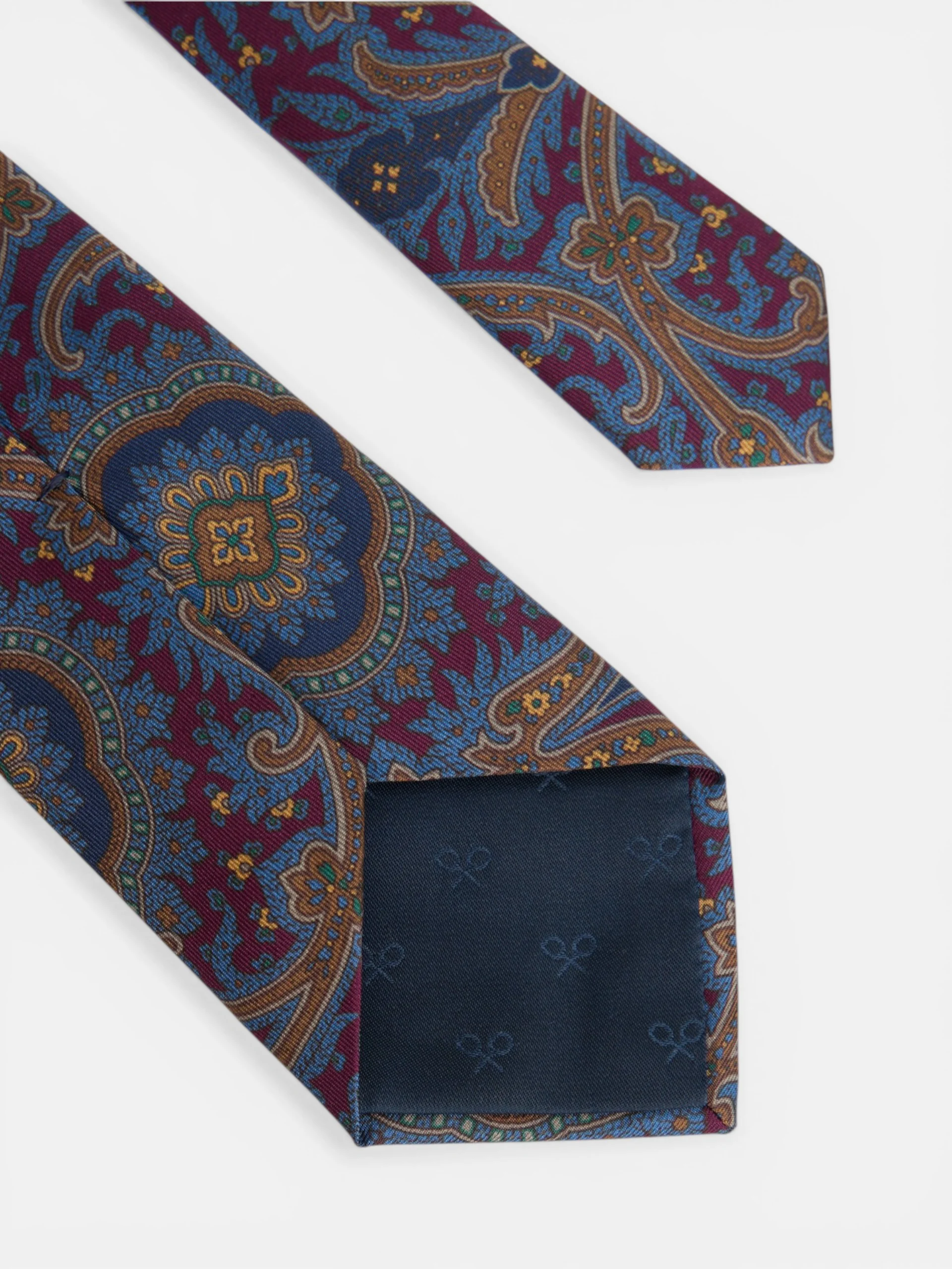 Corbata estampada pasley burdeos - Image 4