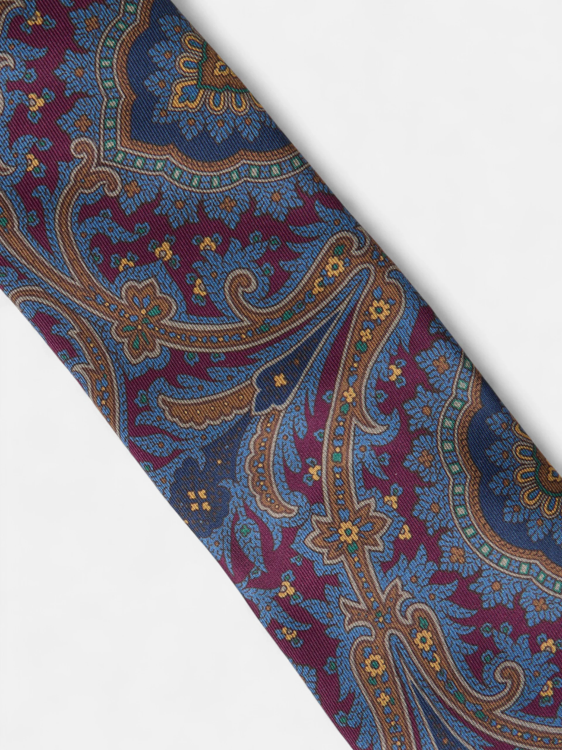 Corbata estampado acanto burdeos - Image 2