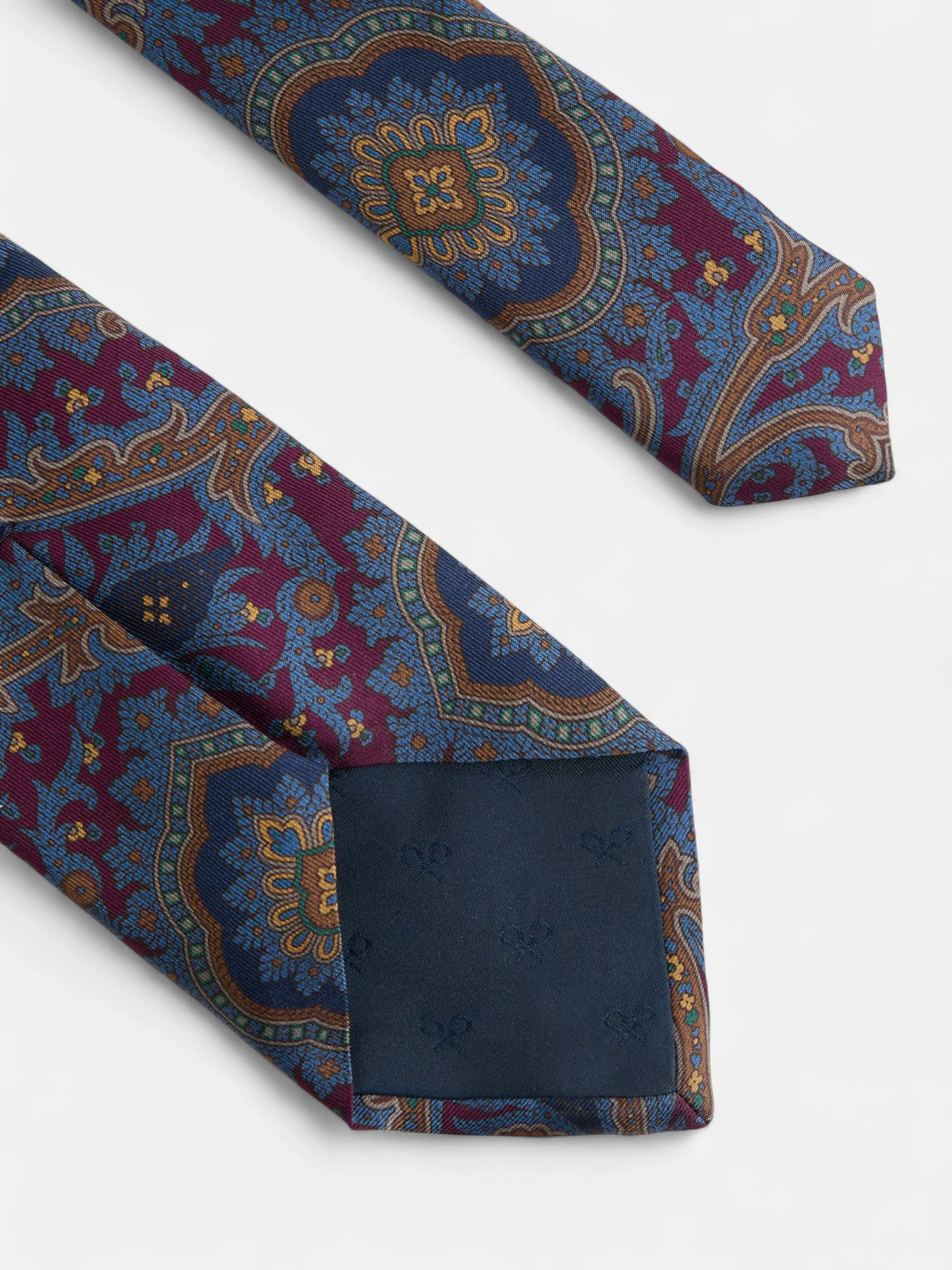 Corbata estampado acanto burdeos - Image 3