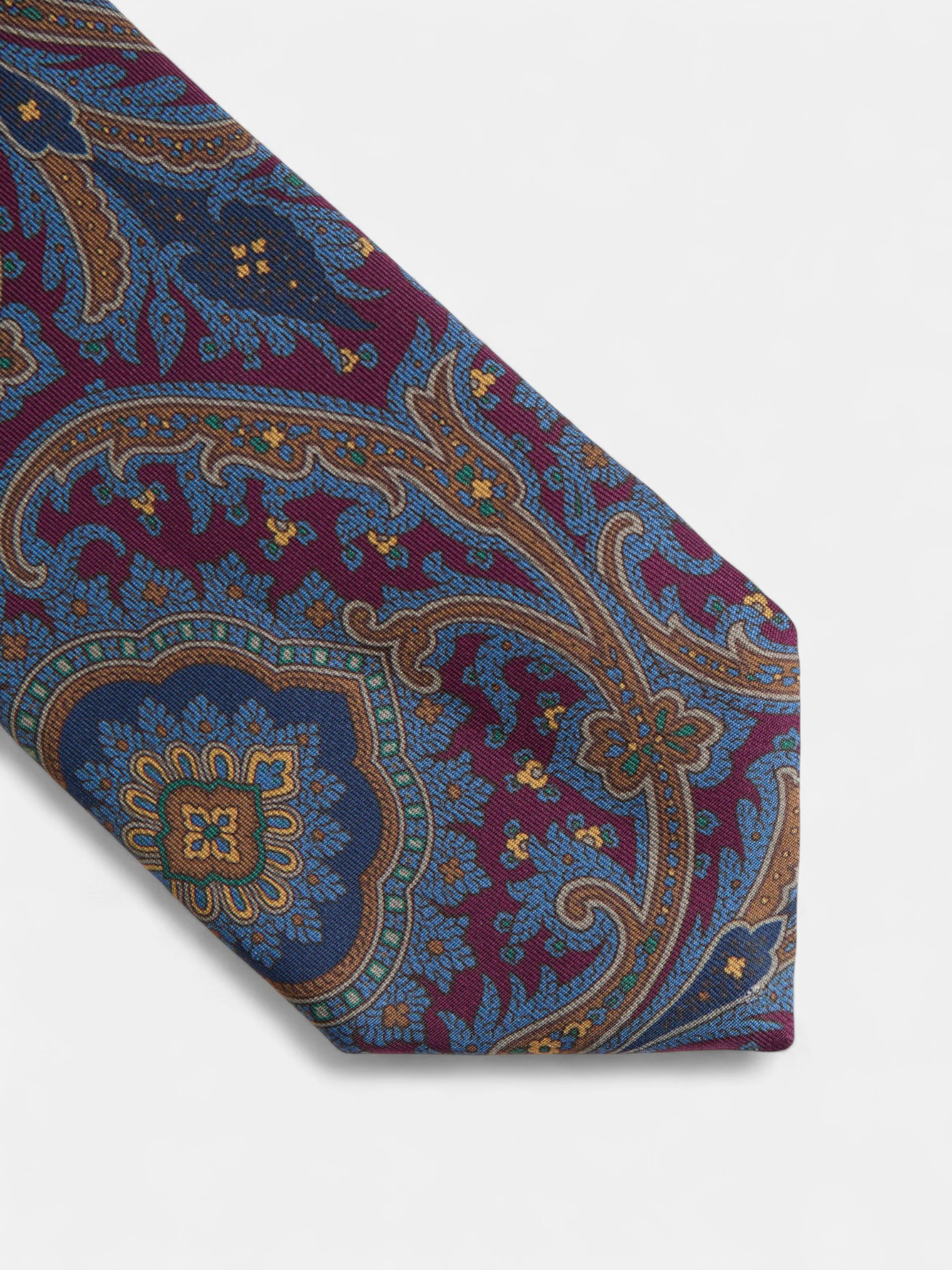Corbata estampado acanto burdeos - Image 4