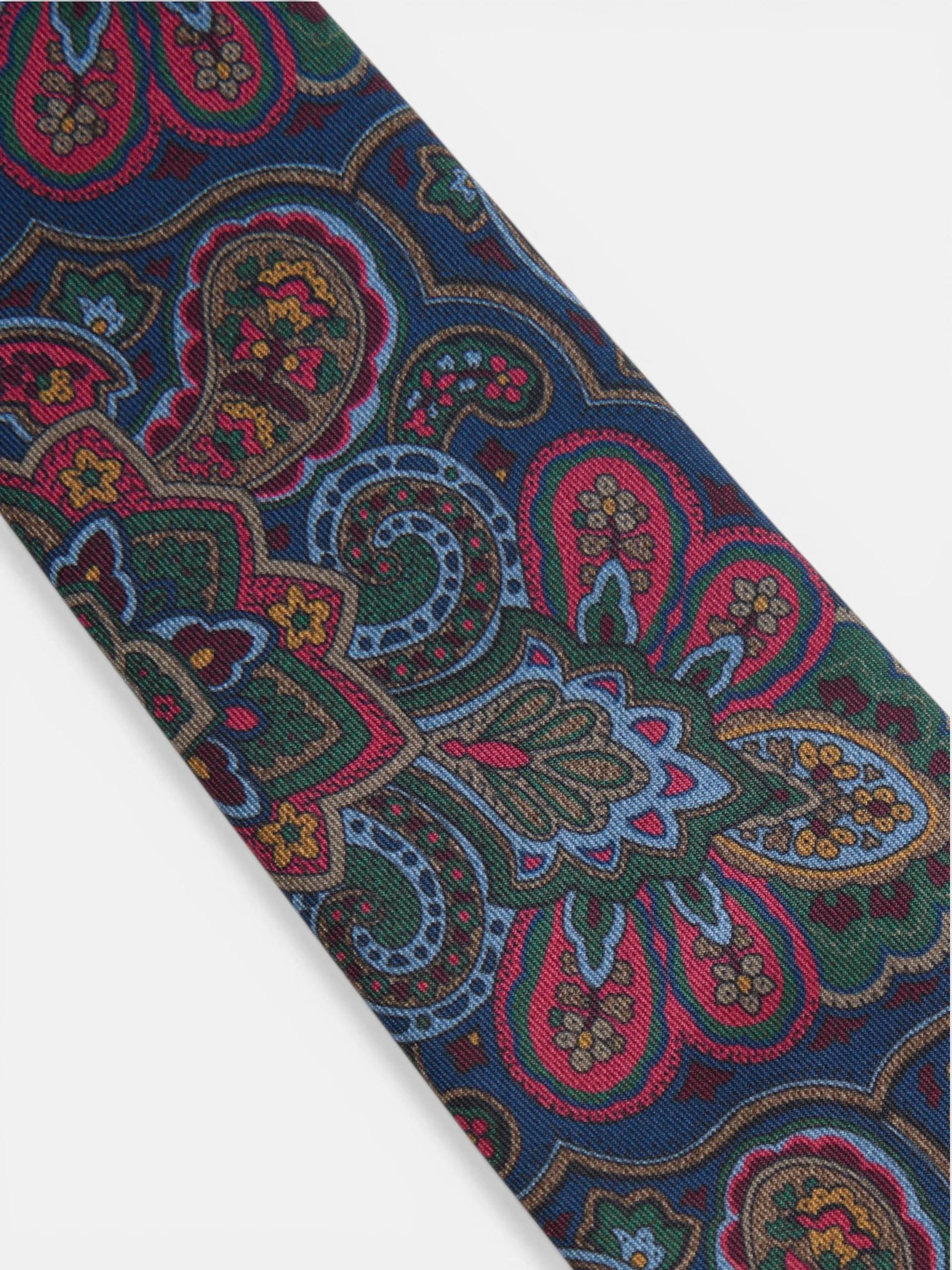 Corbata estampado floral azul marino - Image 2