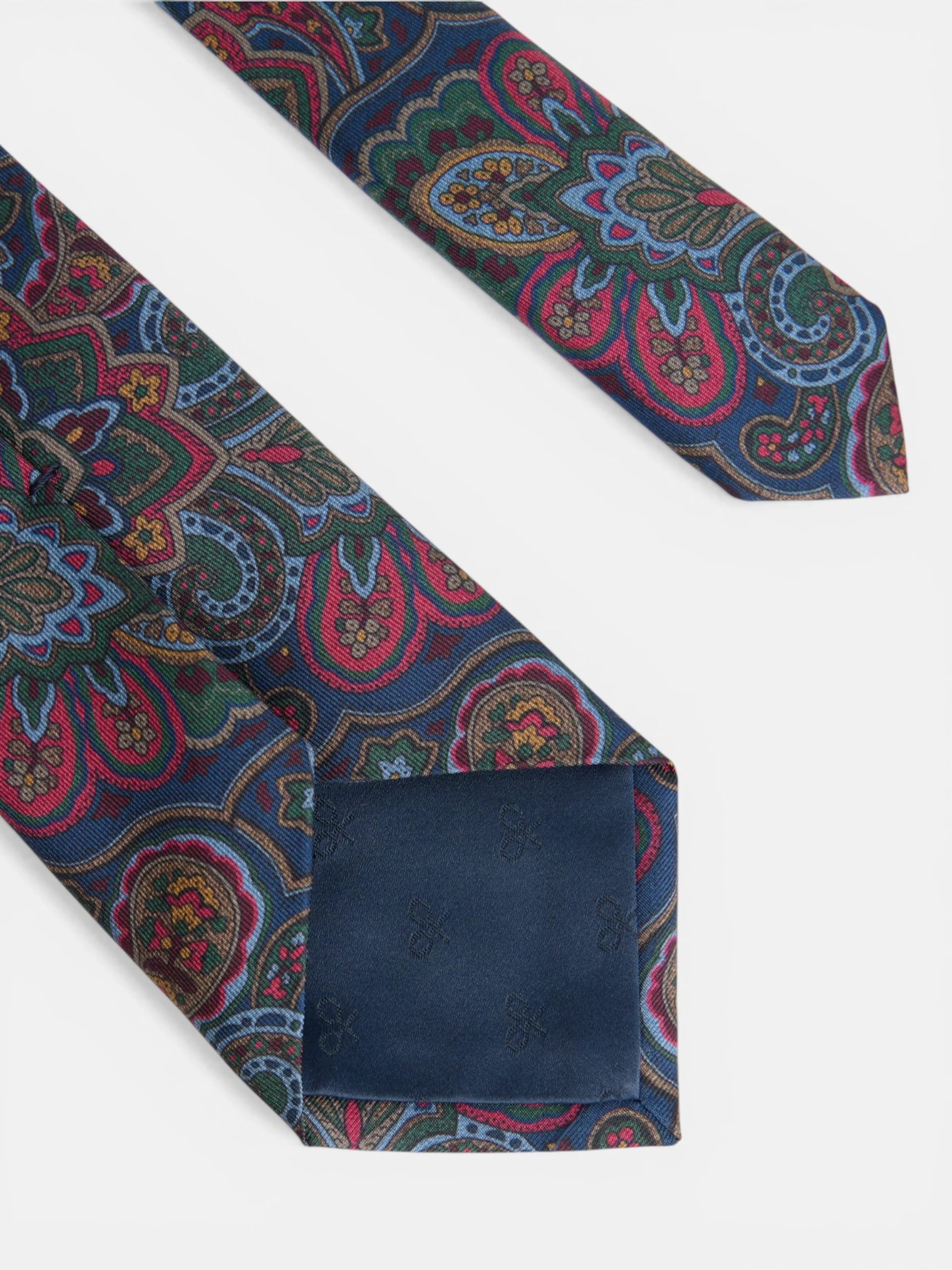 Corbata estampado floral azul marino - Image 4