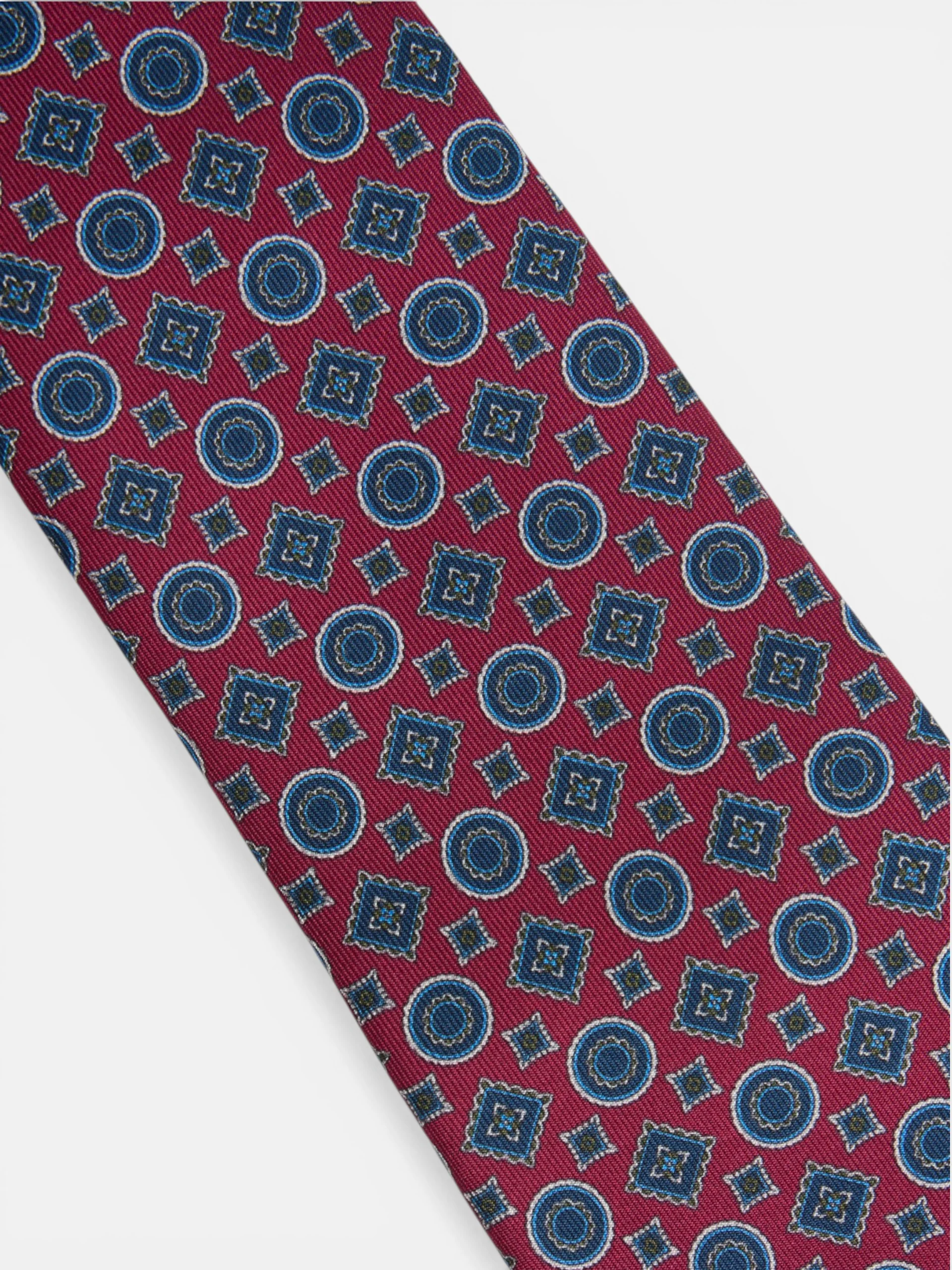 Corbata geometrica mini figuras burdeos - Image 2