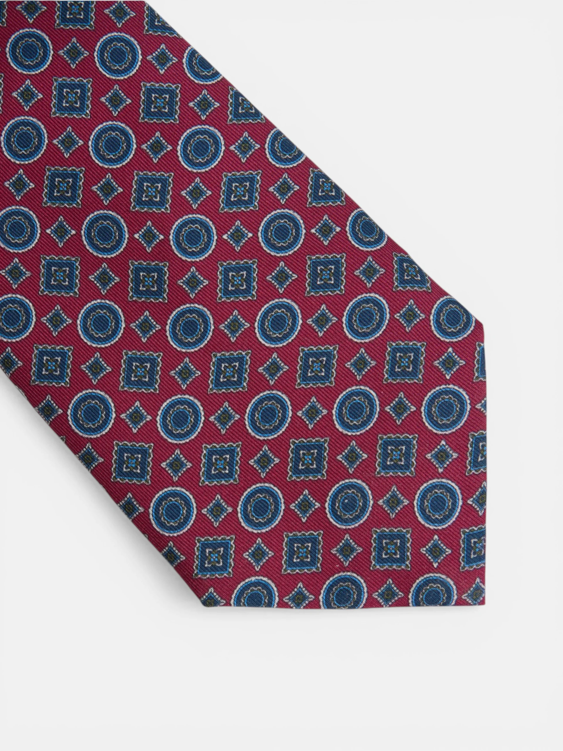 Corbata geometrica mini figuras burdeos - Image 3