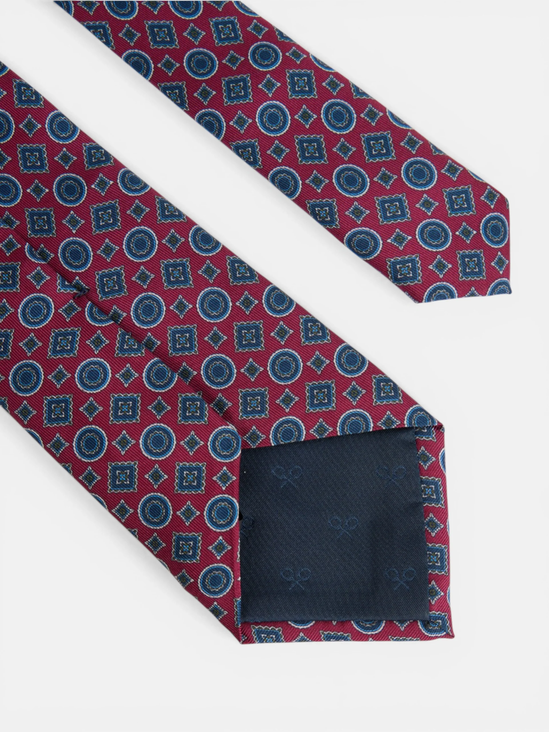 Corbata geometrica mini figuras burdeos - Image 4