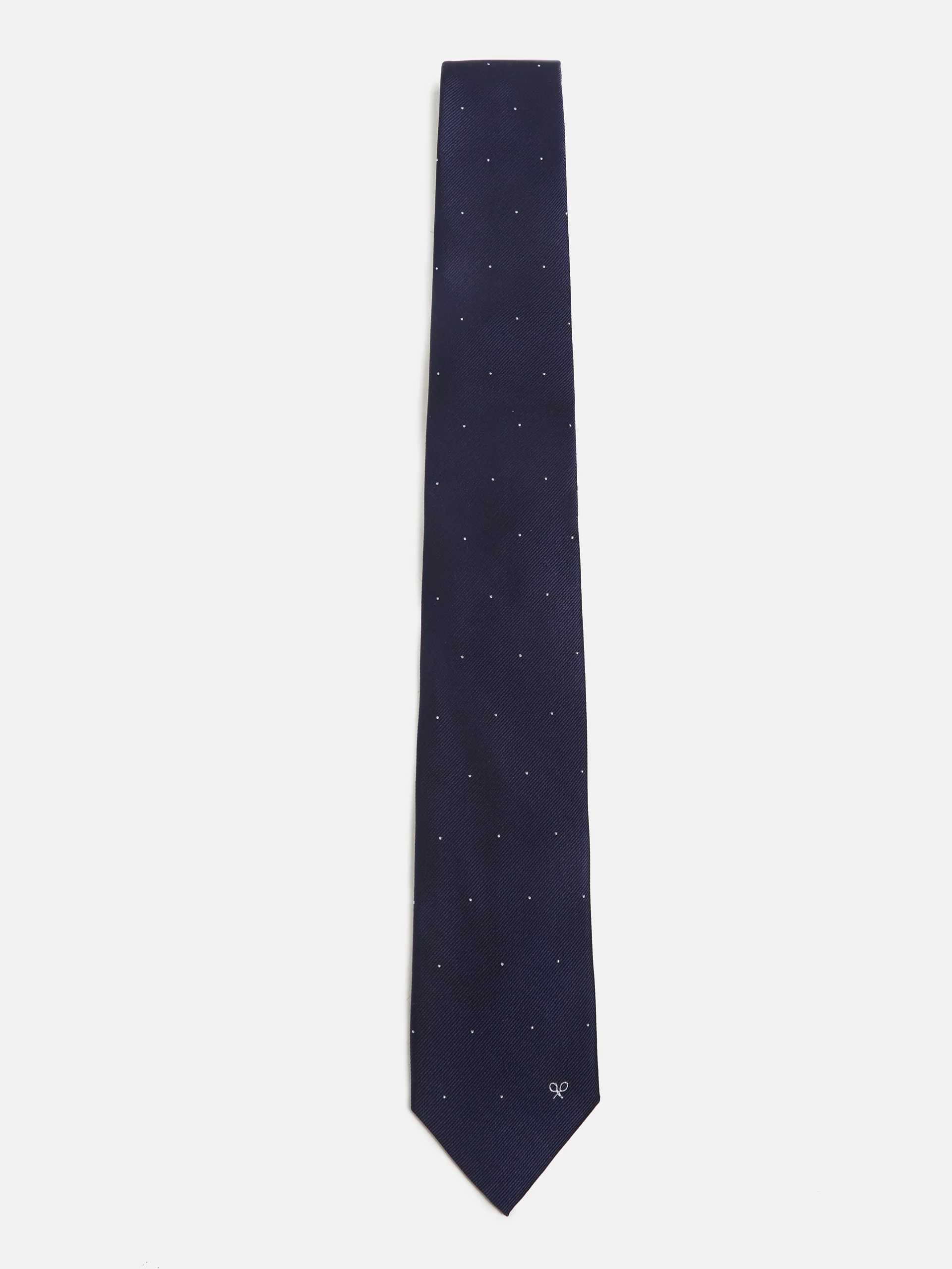 Corbata micropunto marino blanco - Image 4