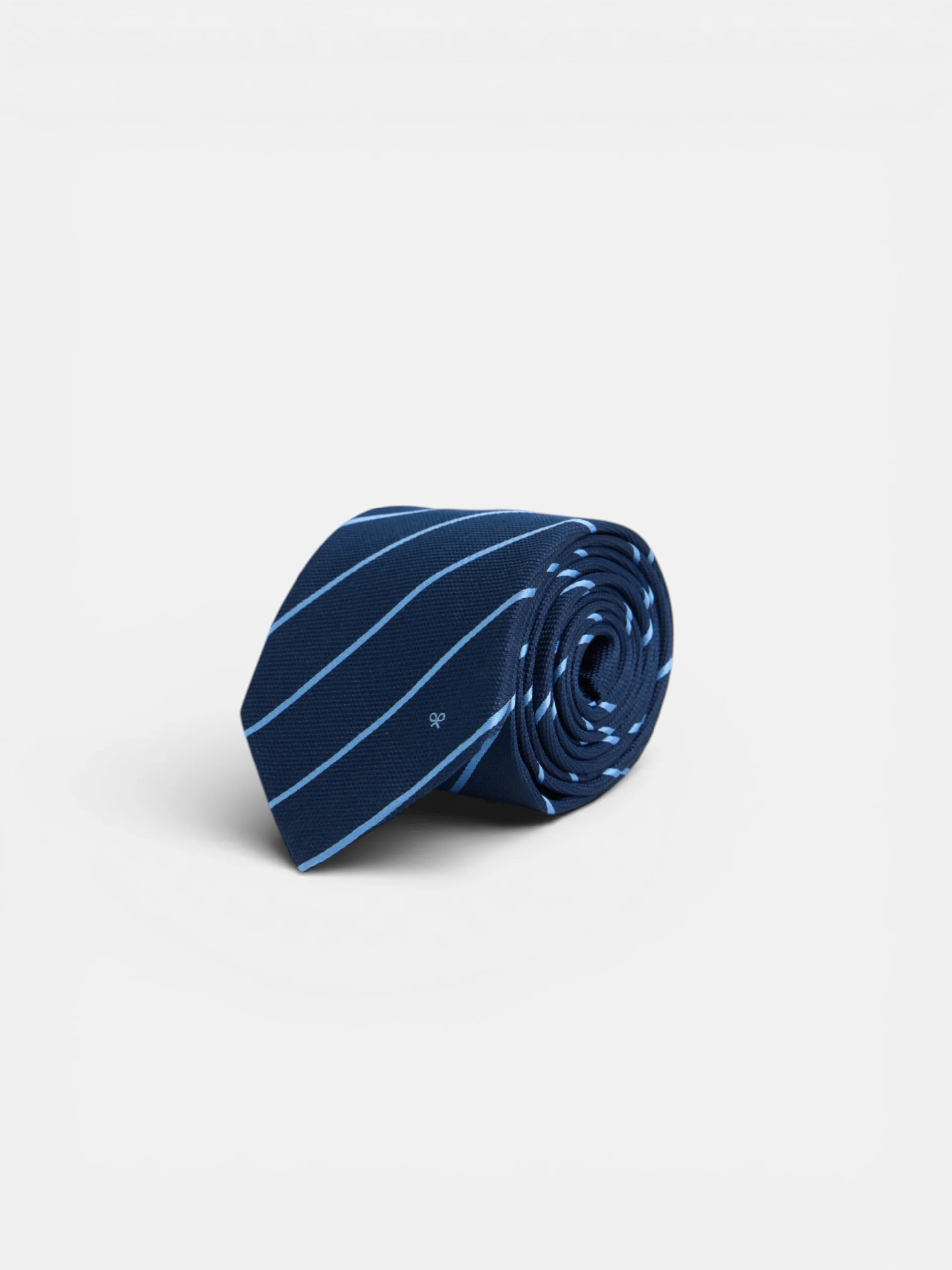 Corbata mini raya azul marino
