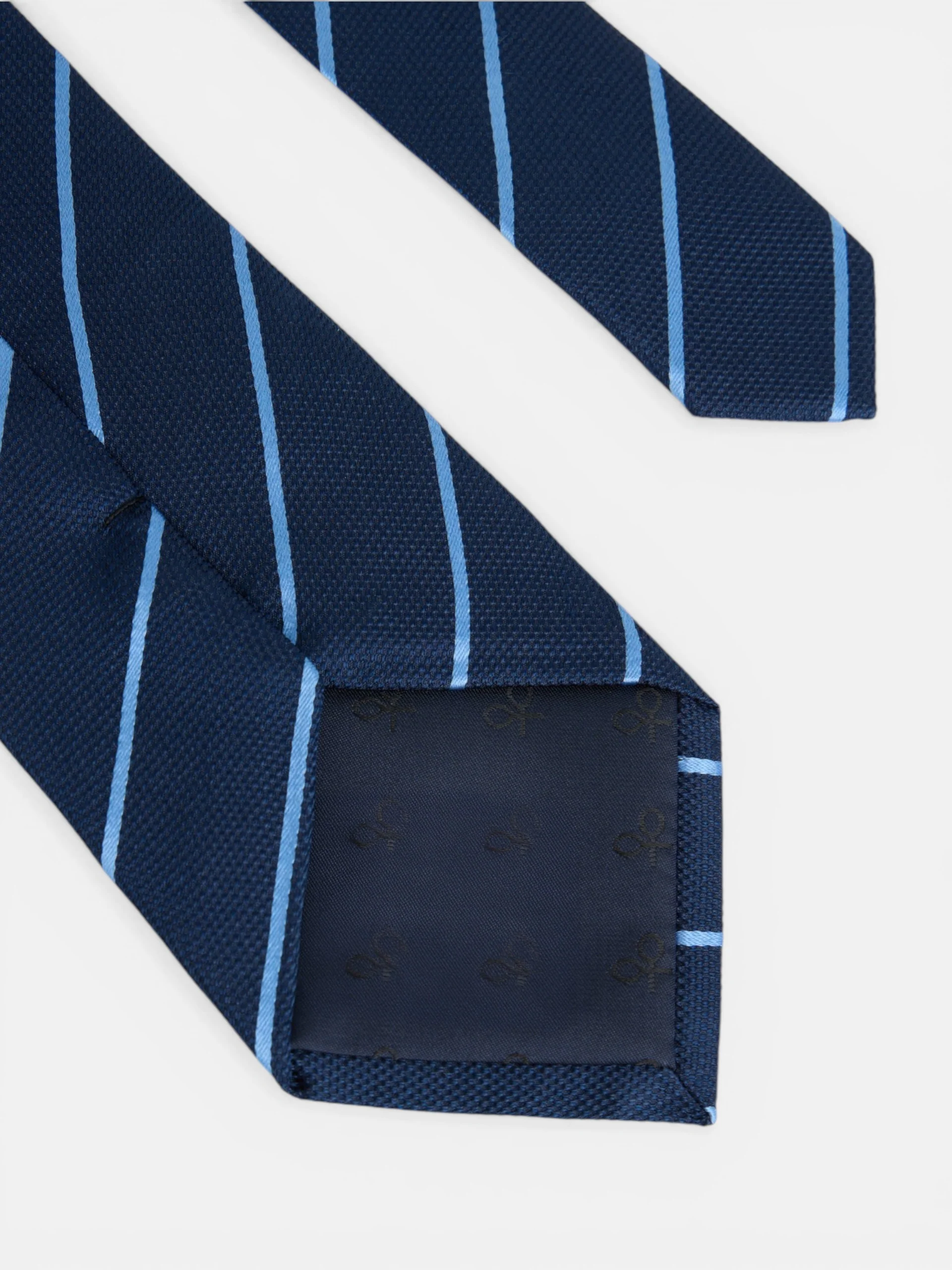 Corbata mini raya azul marino - Image 4