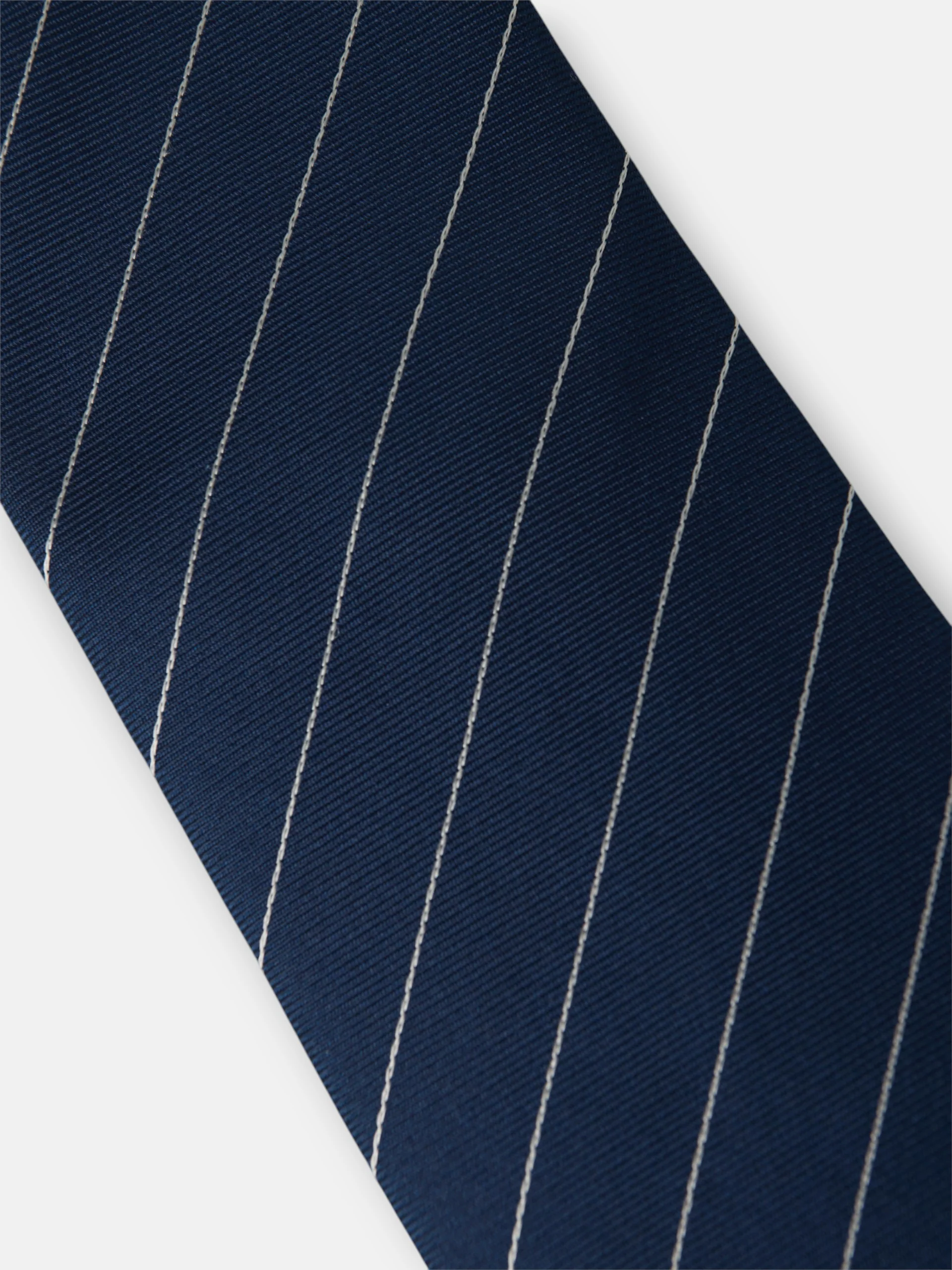Corbata mini rayas raqueta azul marino - Image 2