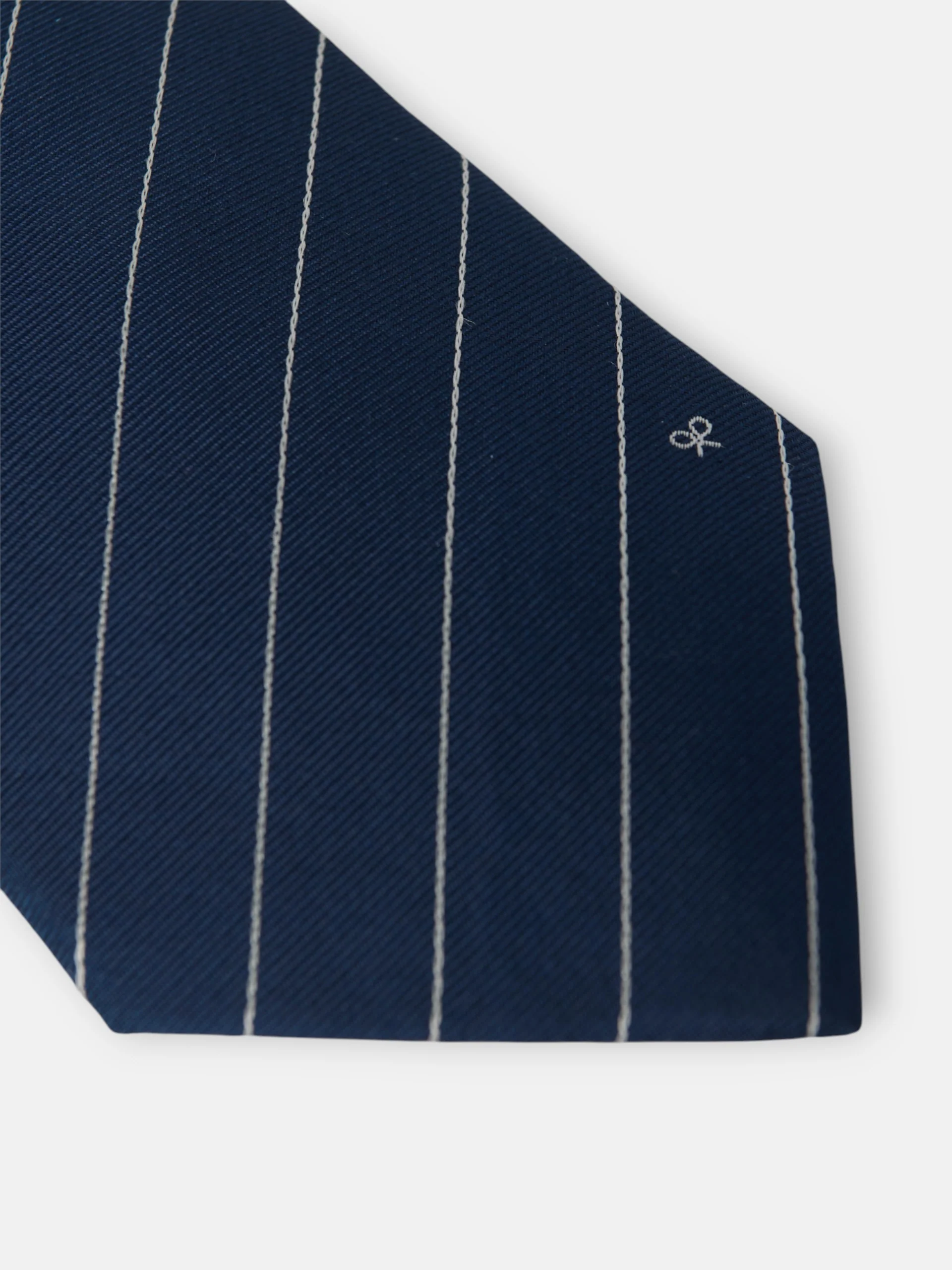 Corbata mini rayas raqueta azul marino - Image 3