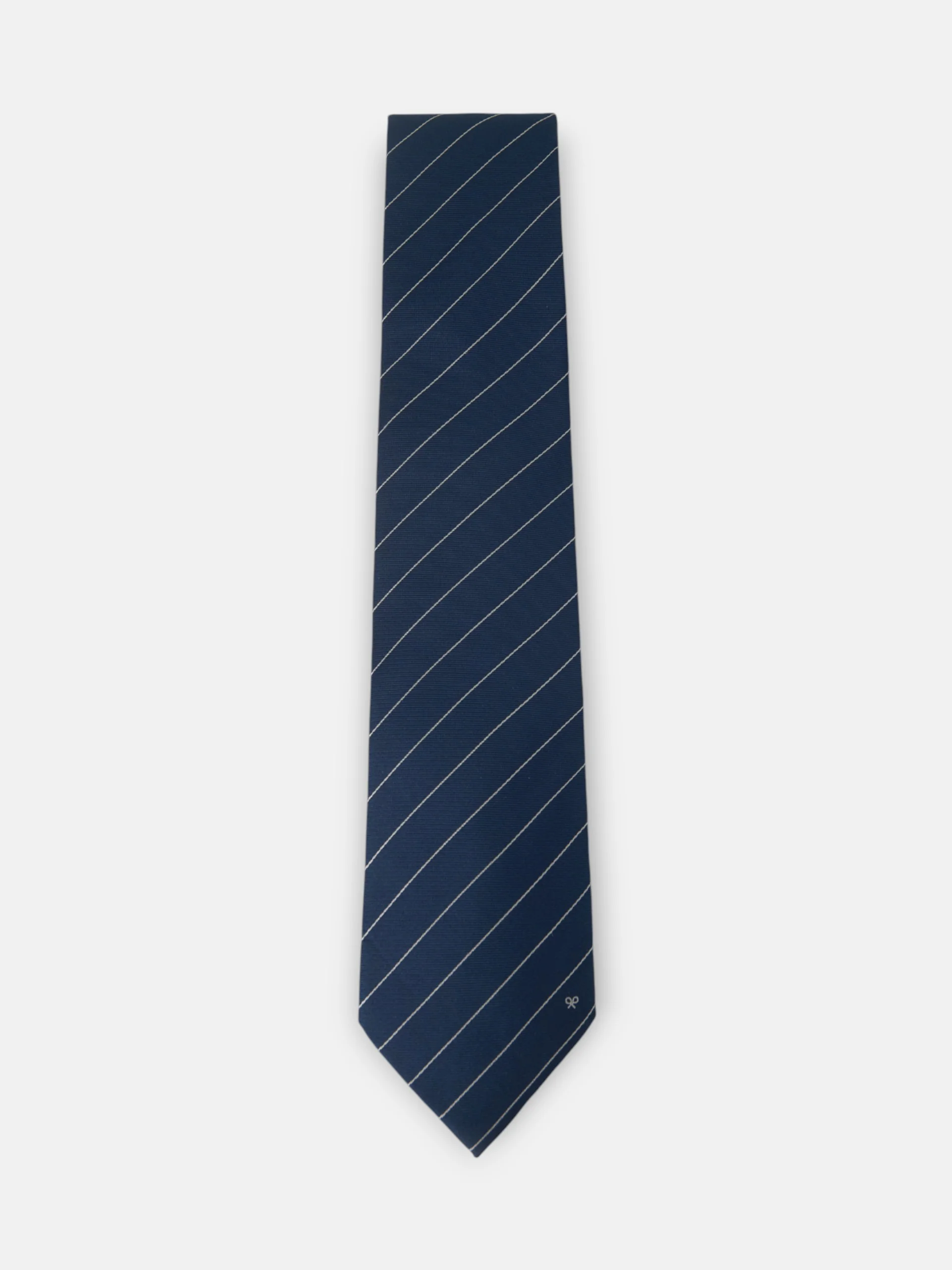 Corbata mini rayas raqueta azul marino - Image 4