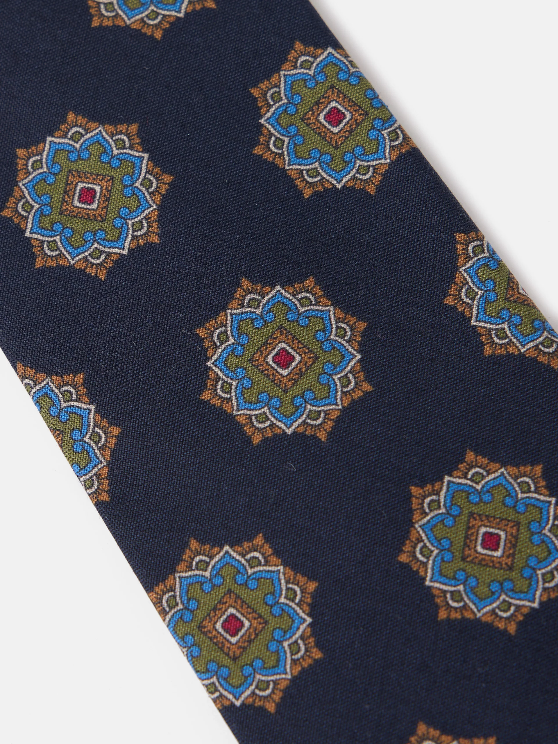 Corbata motivo ankara azul marino - Image 2