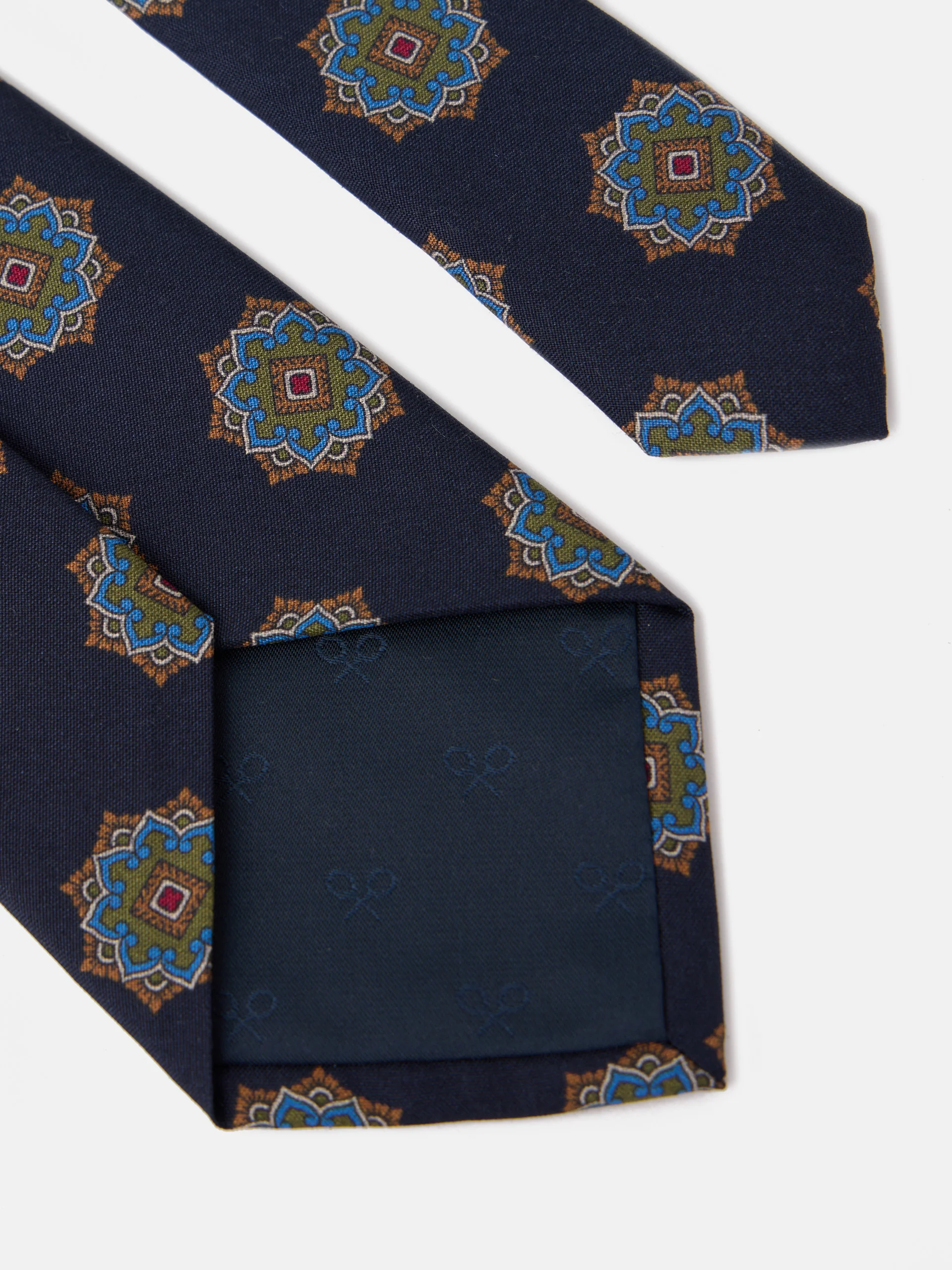 Corbata motivo ankara azul marino - Image 3
