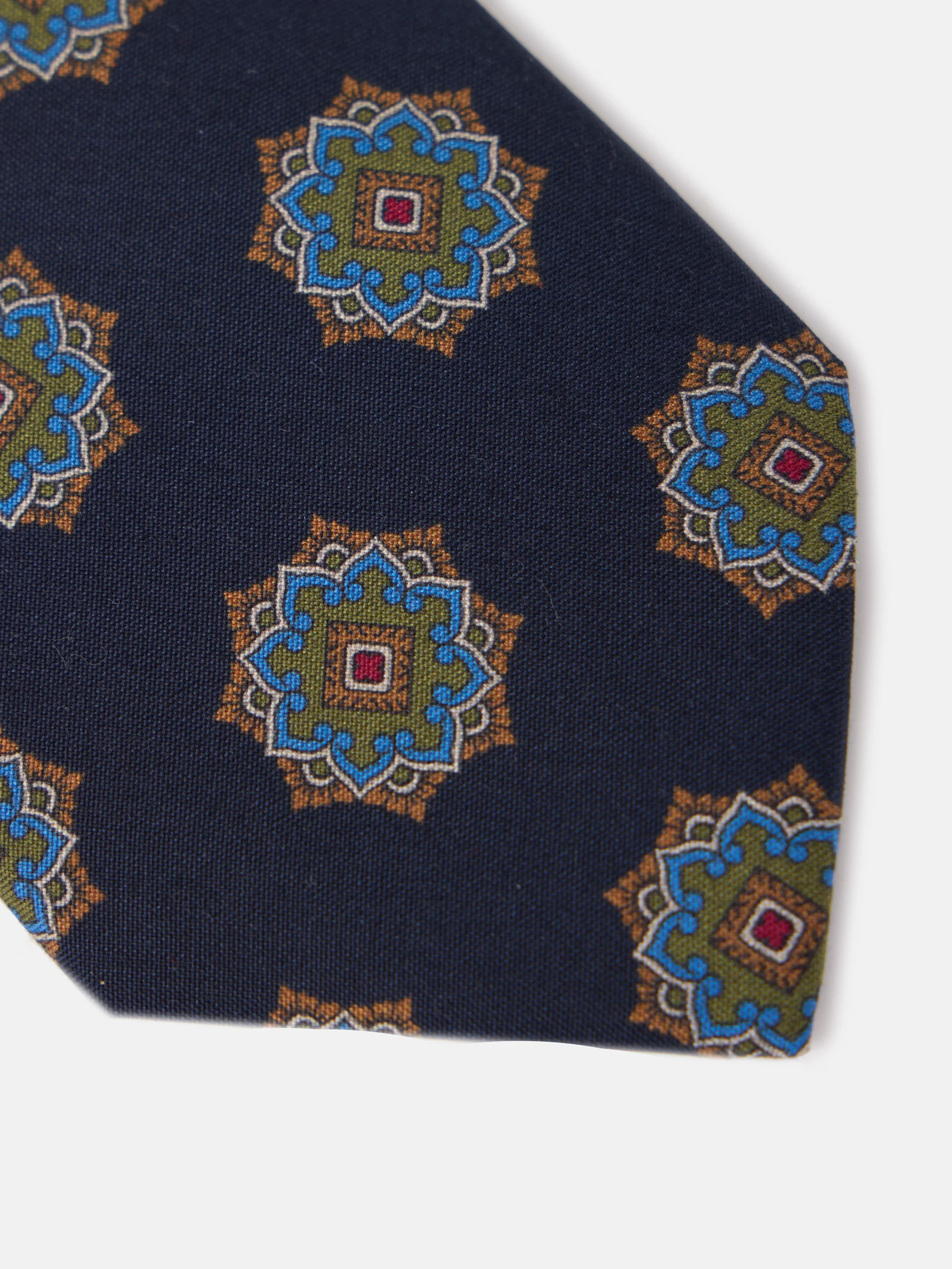 Corbata motivo ankara azul marino - Image 4