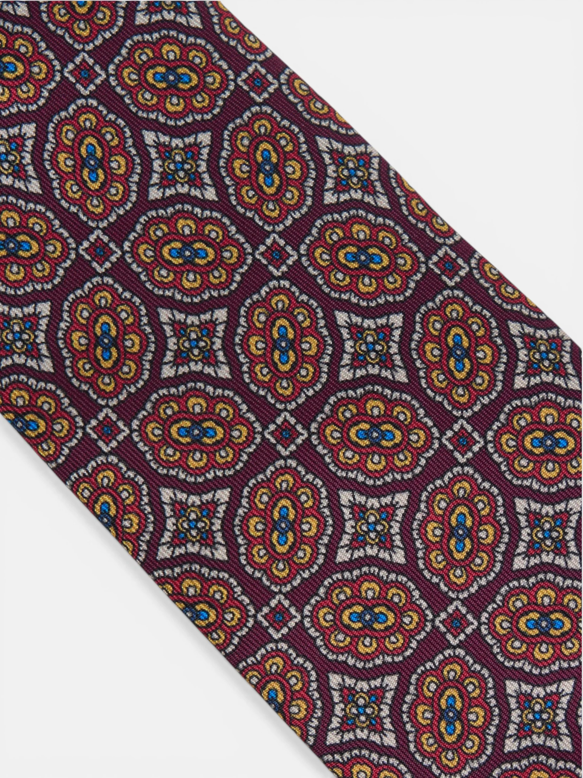 Corbata motivo azulejo burdeos - Image 2