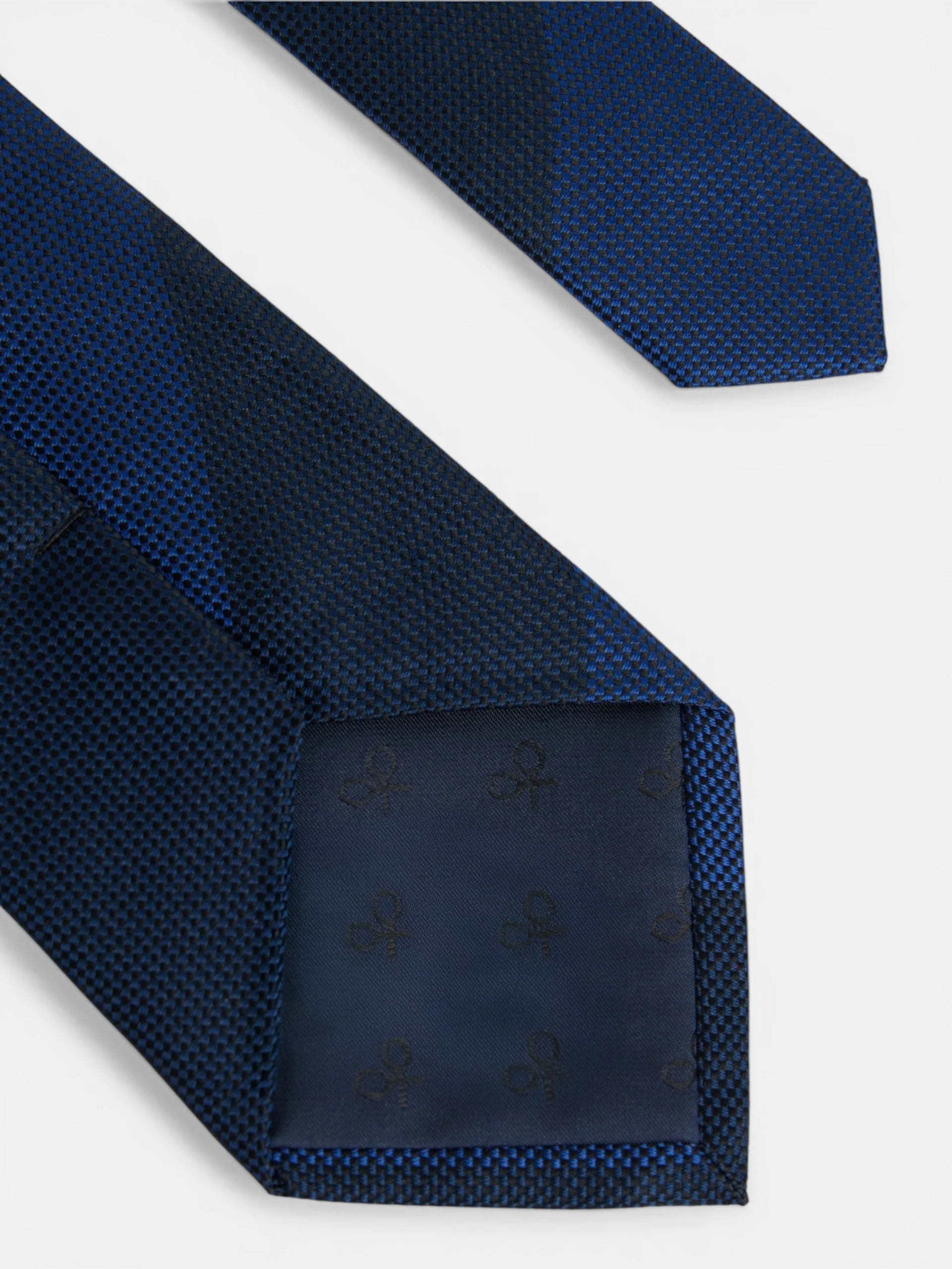 Corbata rayas regimental azul marino - Image 4