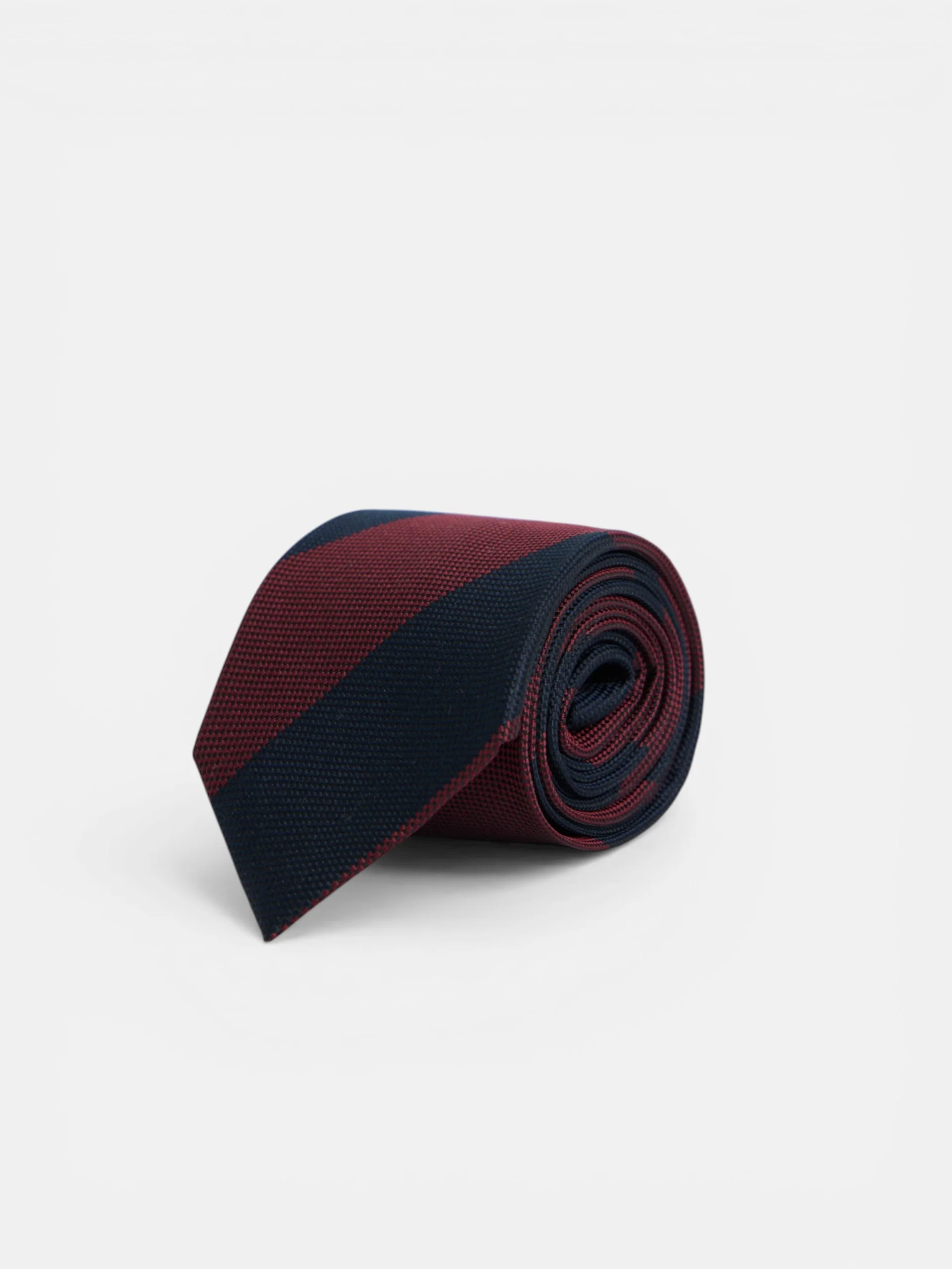 Corbata rayas regimental burdeos marino