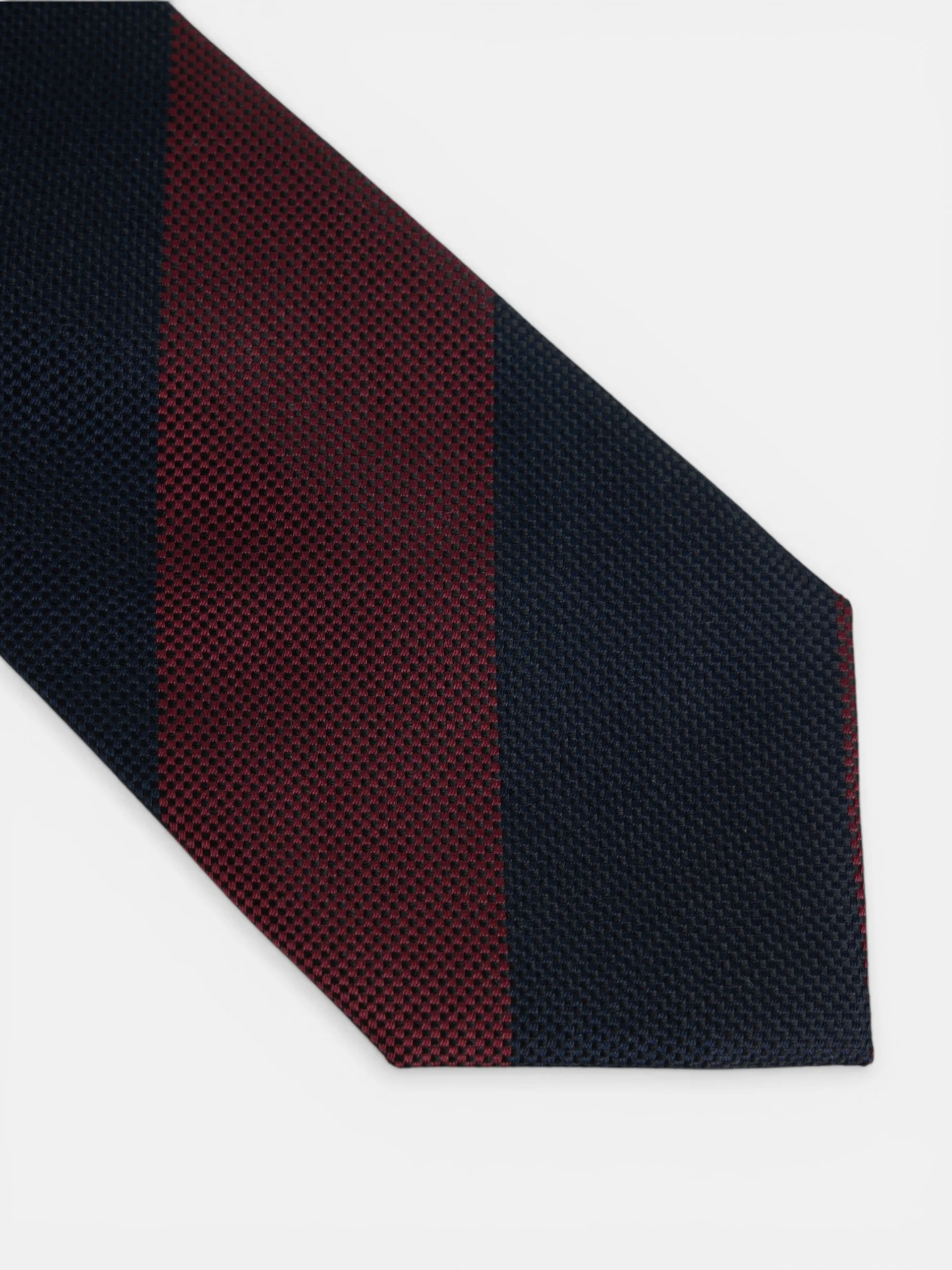 Corbata rayas regimental burdeos marino - Image 3