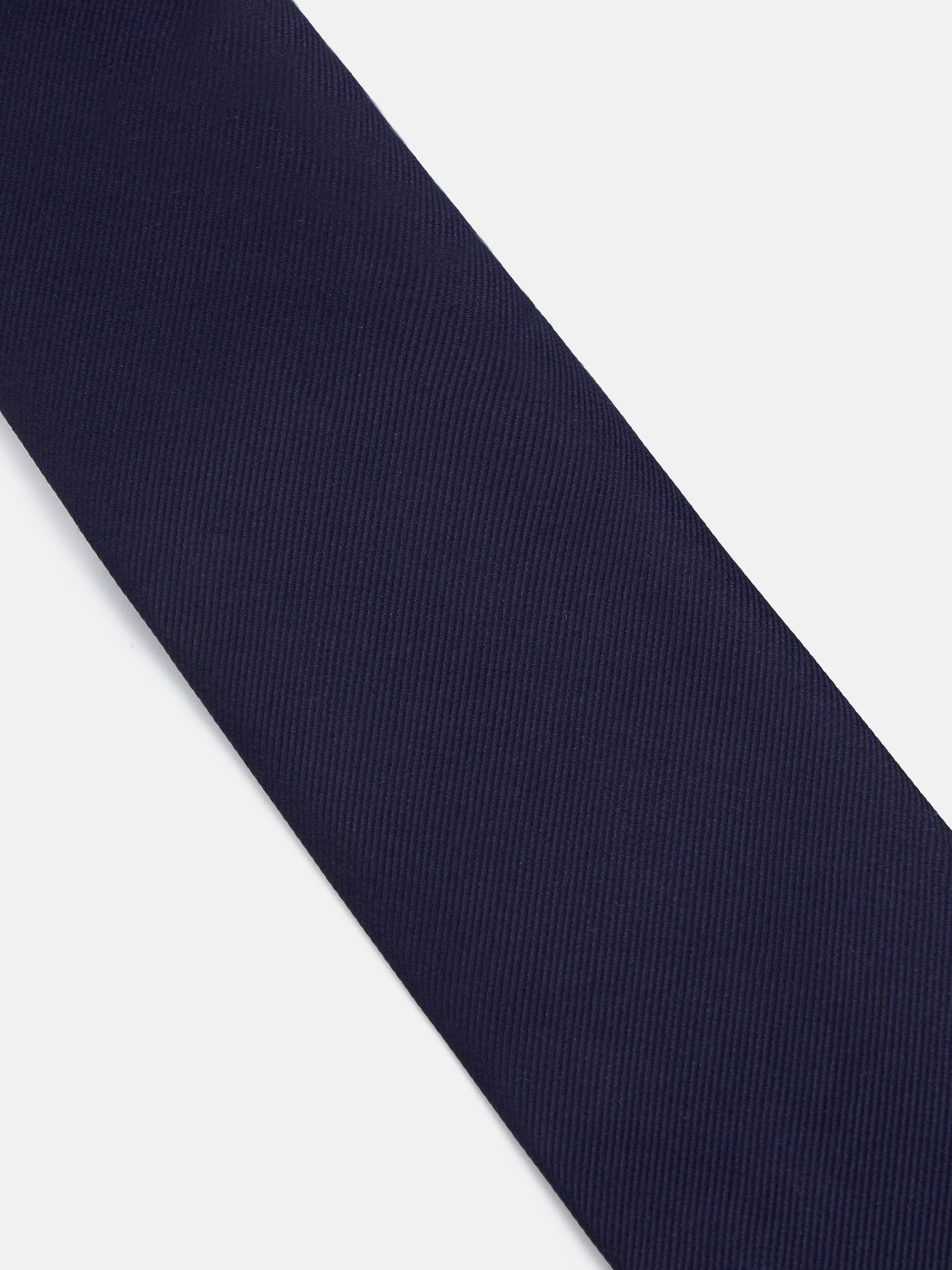 Corbata silbon lisa azul marino - Image 2