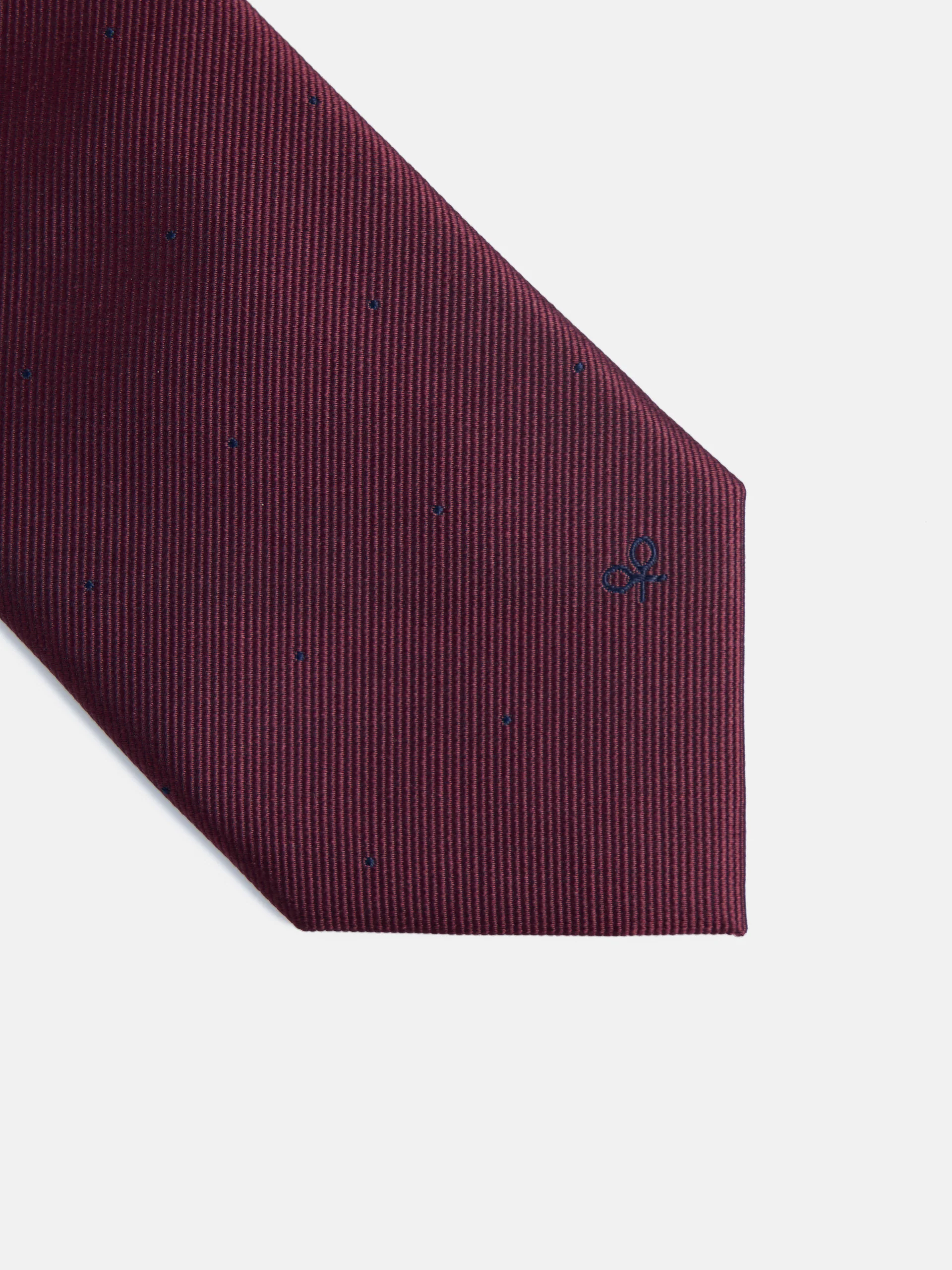 Corbata silbon lunares burdeos - Image 3