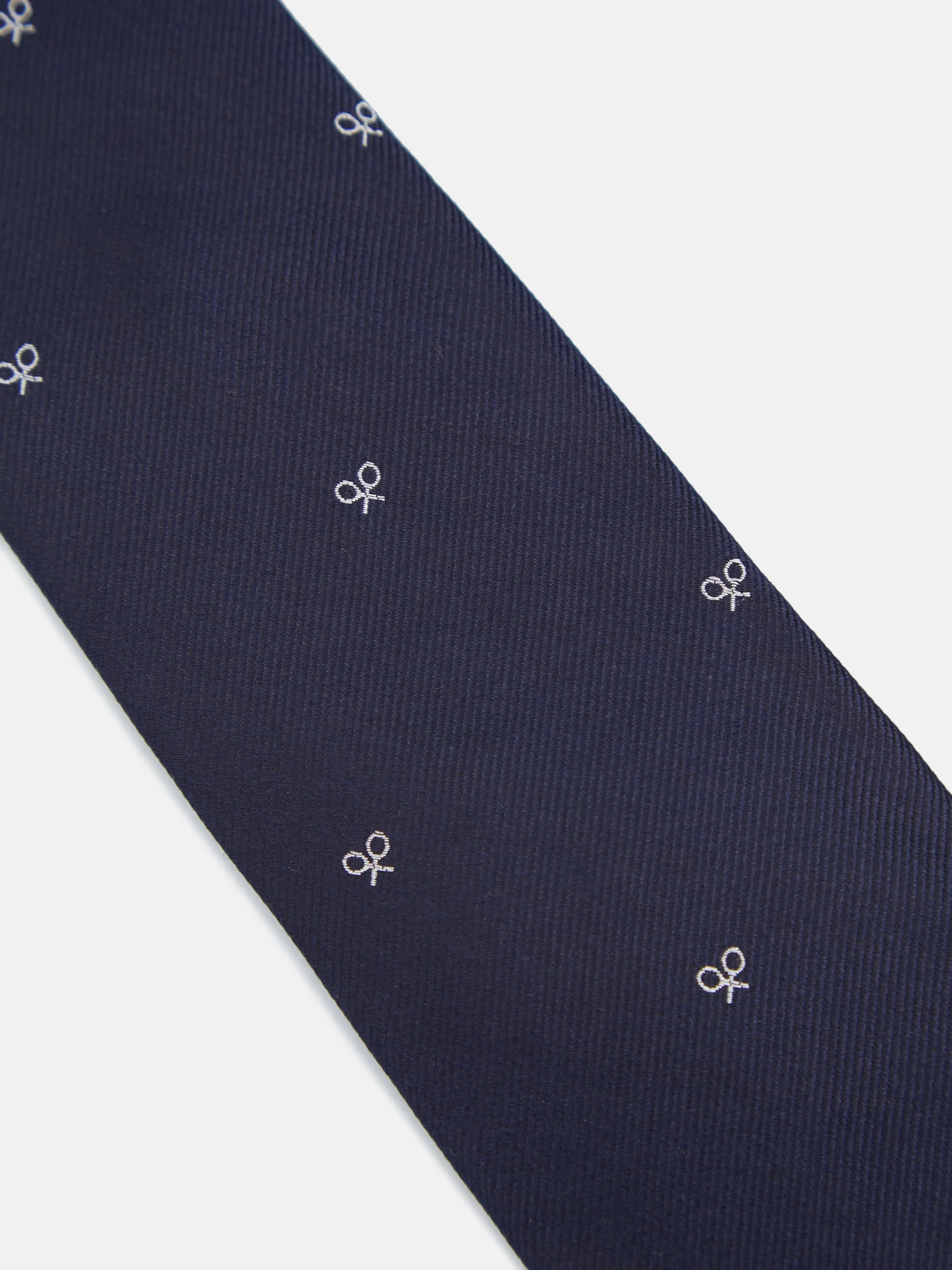 Corbata silbon motivos raquetas azul marino - Image 2