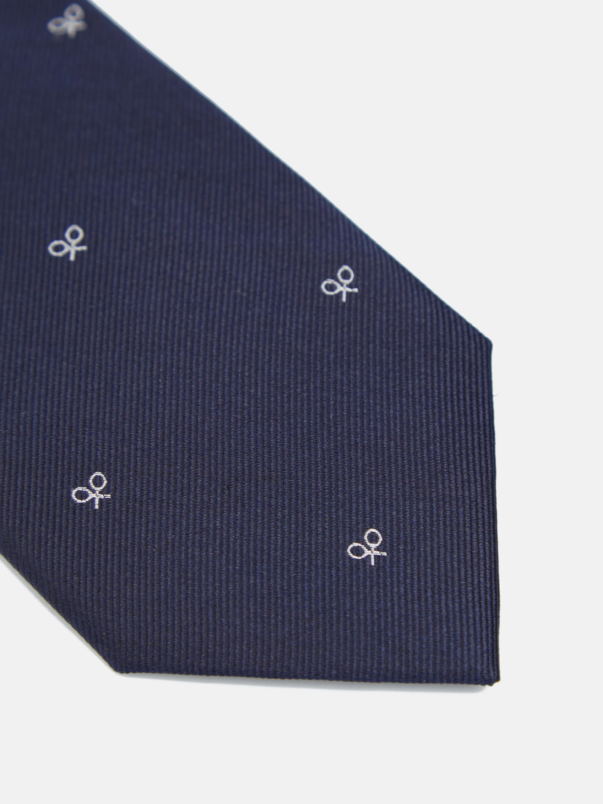 Corbata silbon motivos raquetas azul marino - Image 3