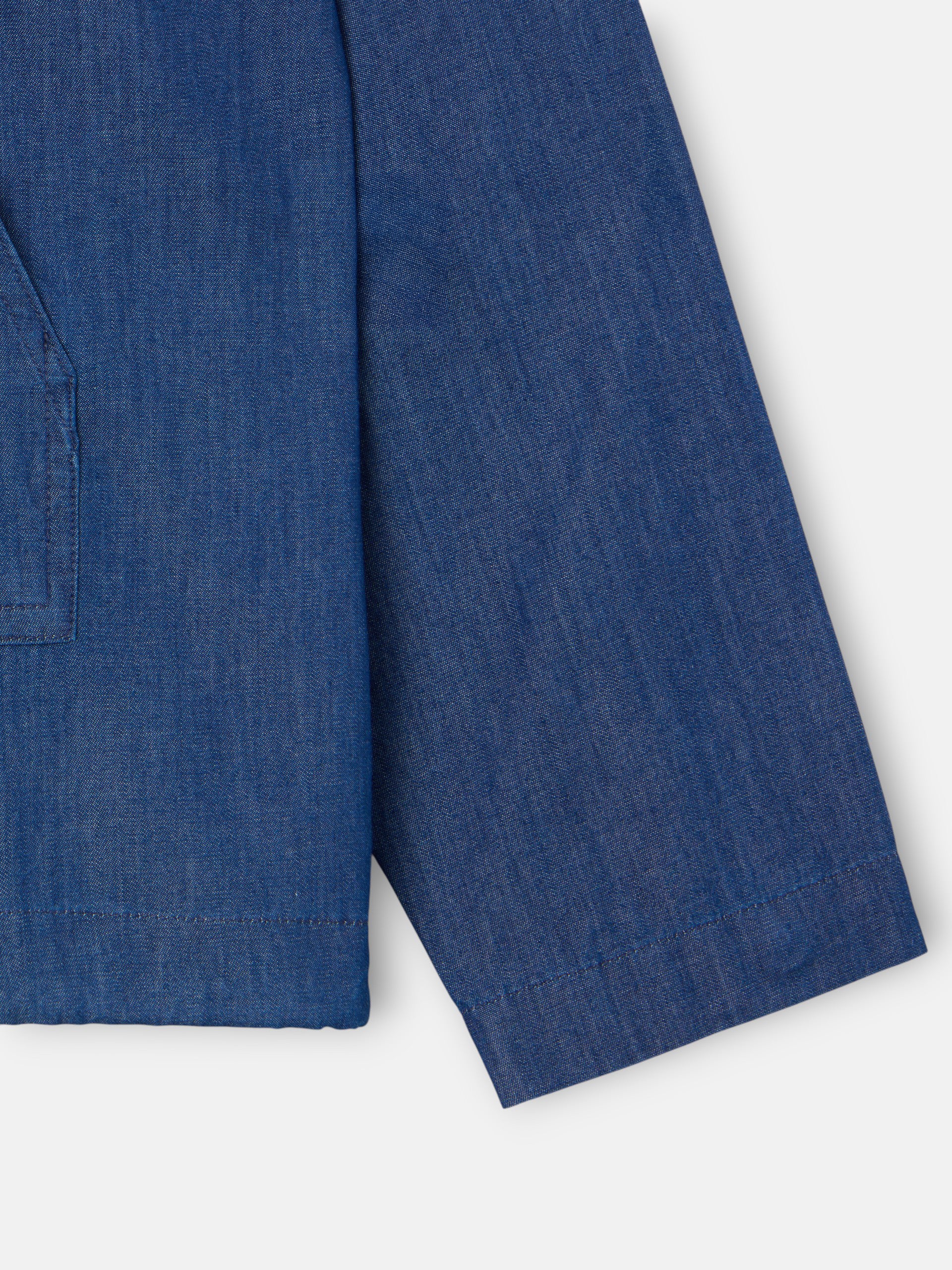 Cortavientos denim capucha azul - Image 12