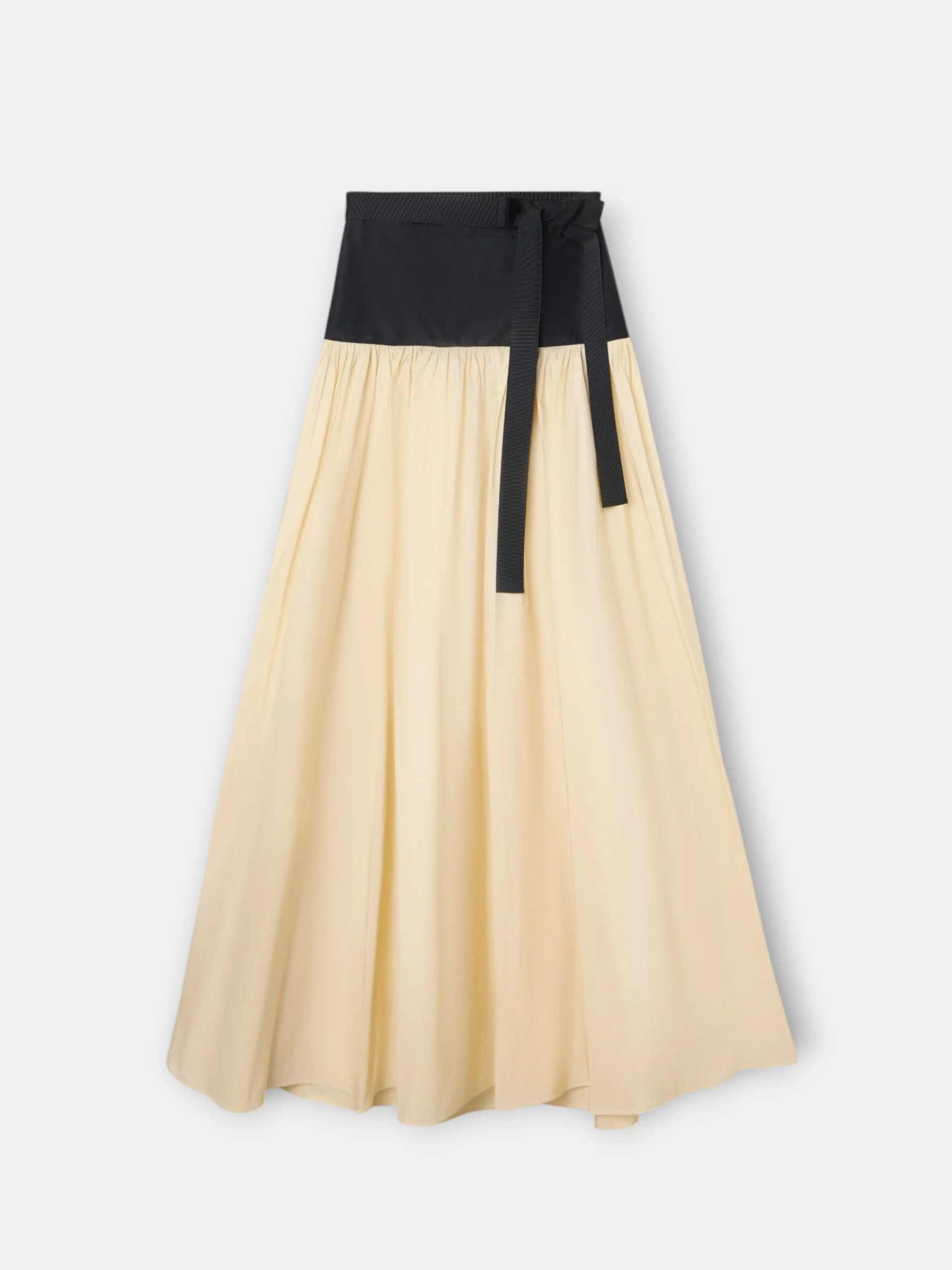 Falda CaprilexSilbon tafeta vainilla y negro - Image 10