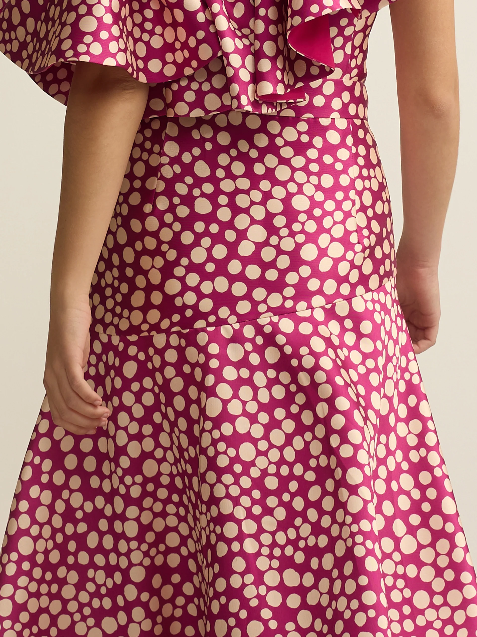 Falda event collection midi estampado morado - Image 6