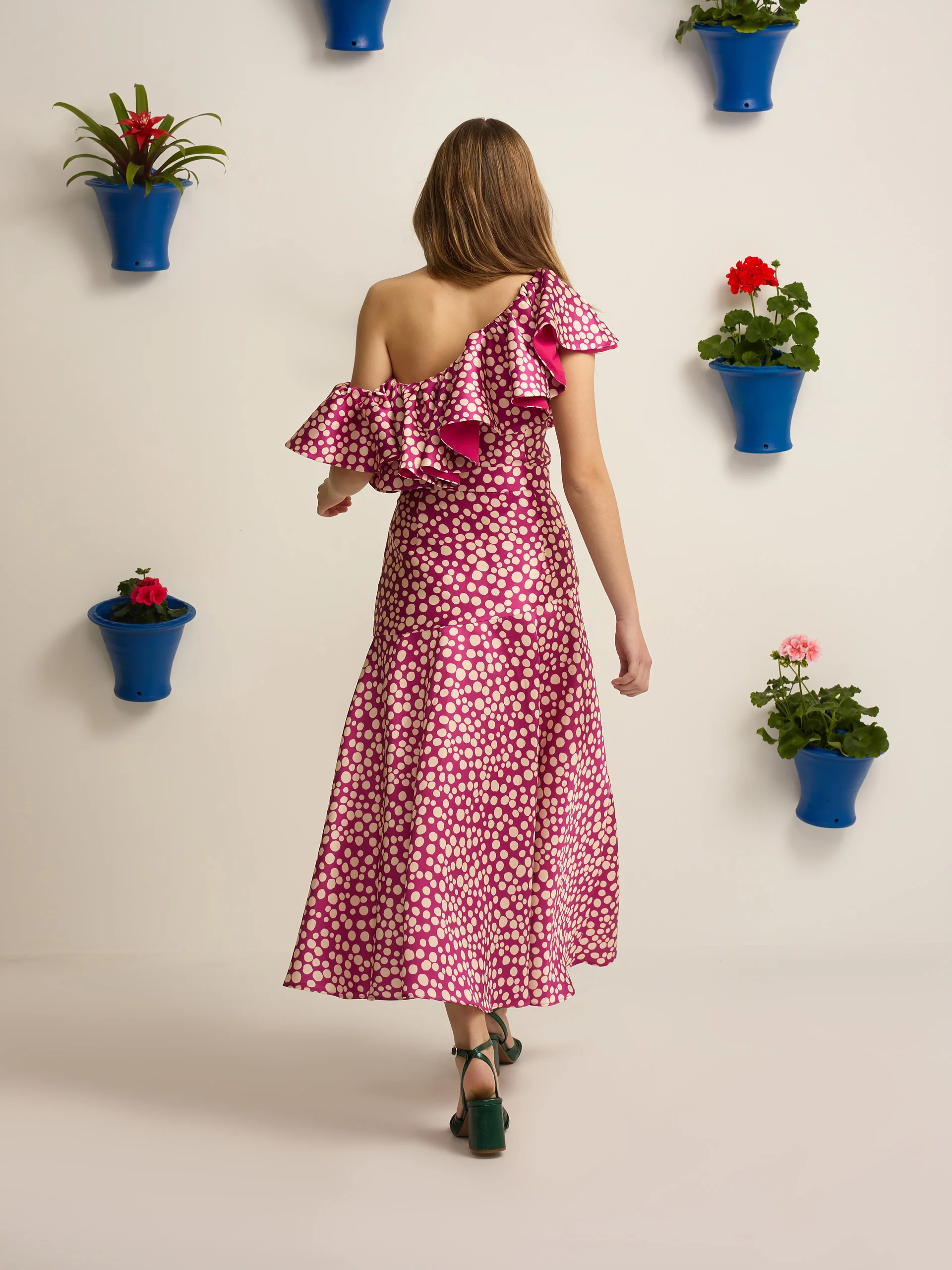 Falda event collection midi estampado morado - Image 7