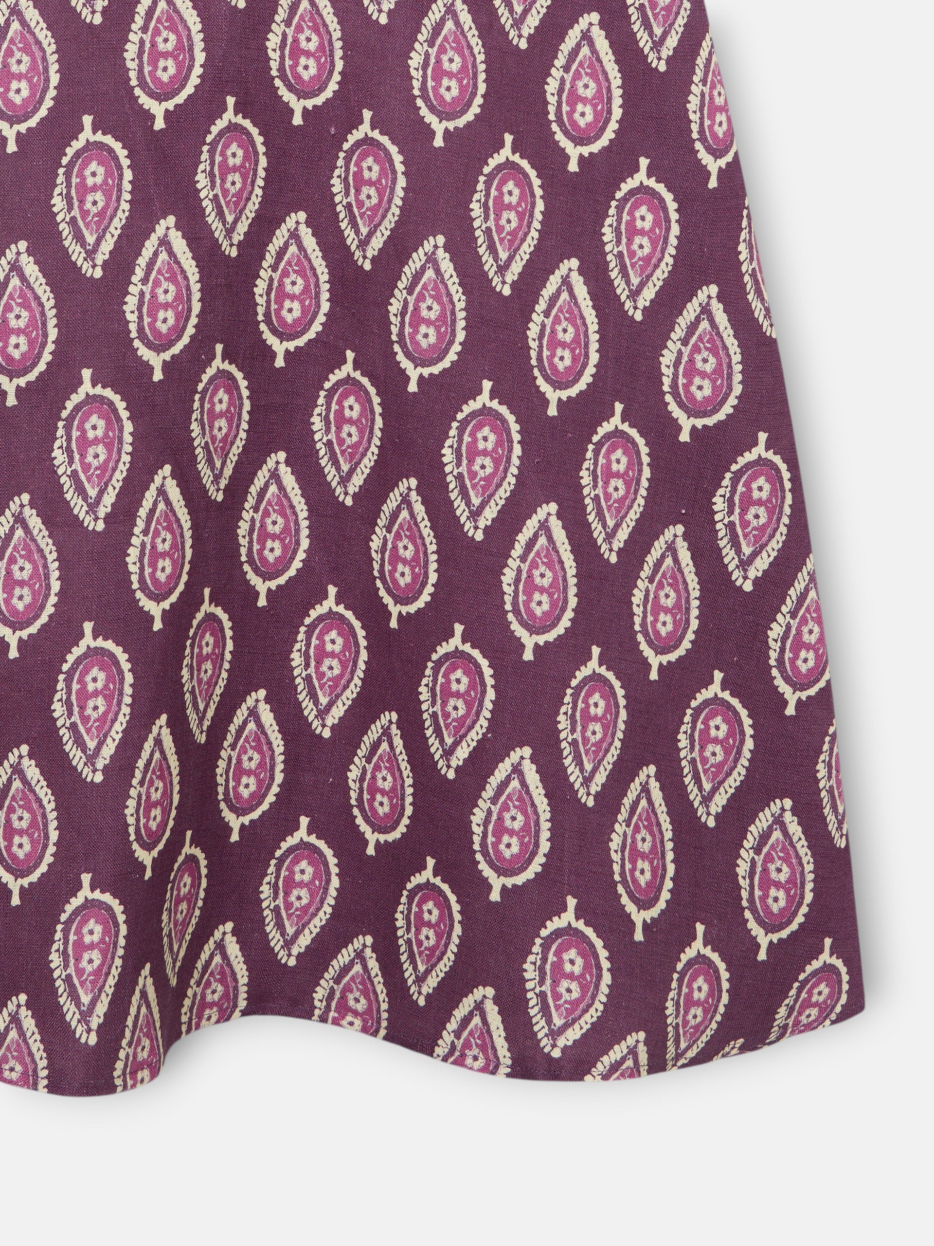 Falda larga estampado burdeos - Image 6