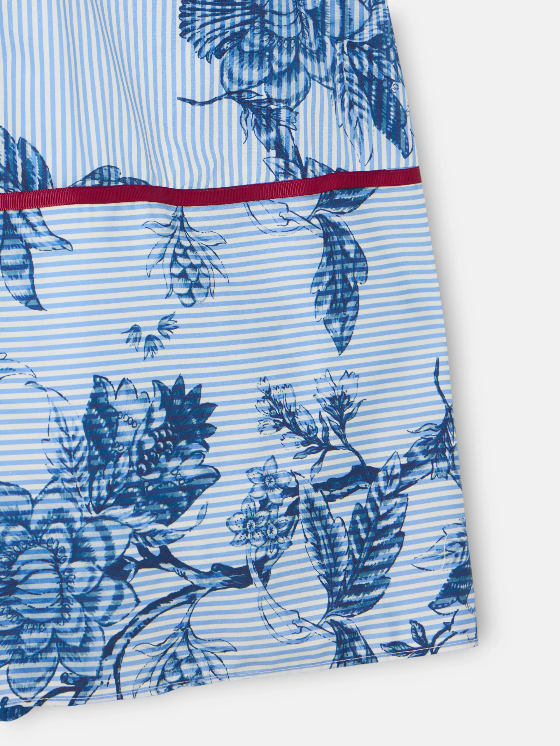 Falda larga estampado rayas celeste azules - Image 8