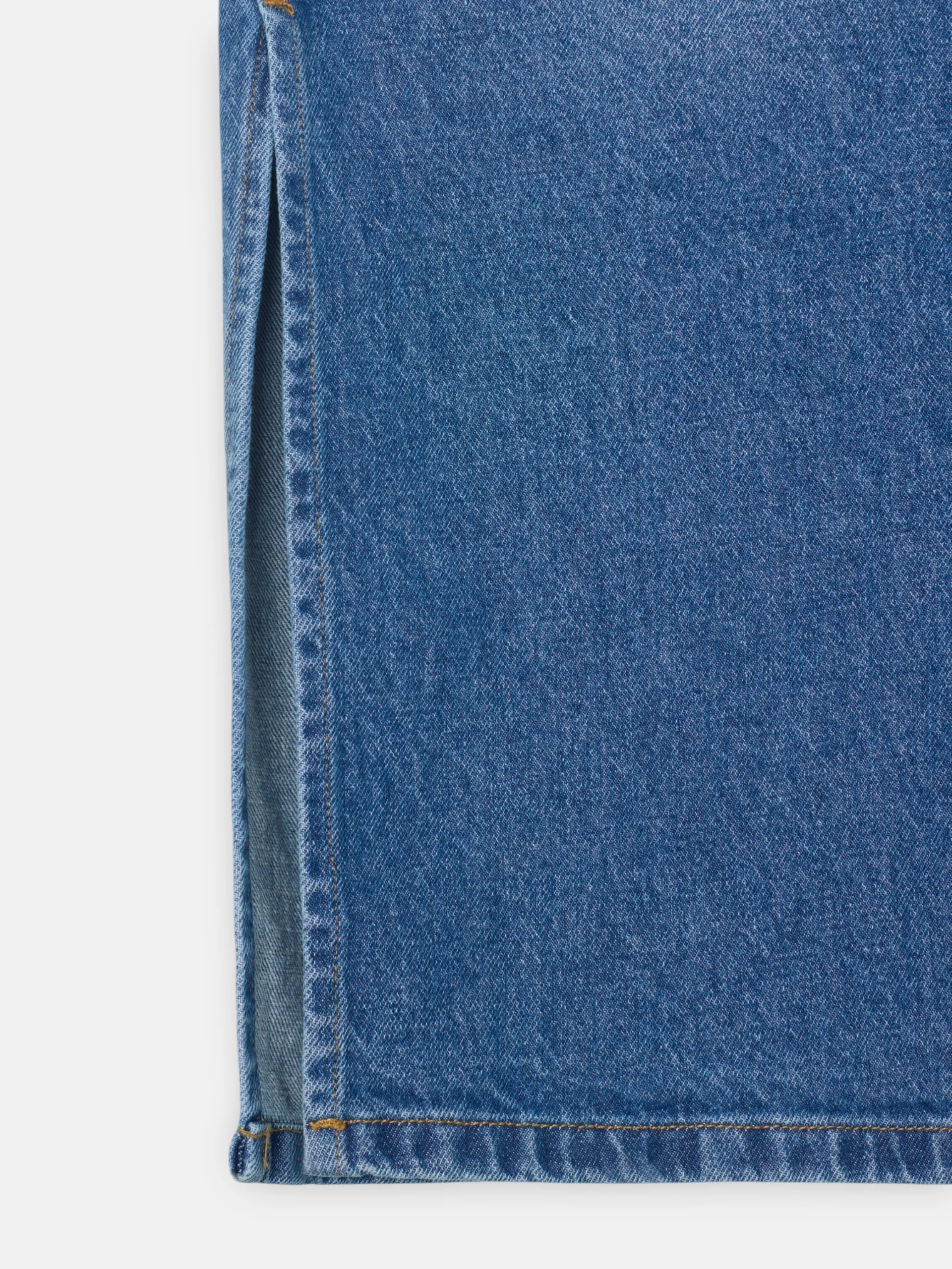 Falda midi recta abertura lateral denim - Image 5