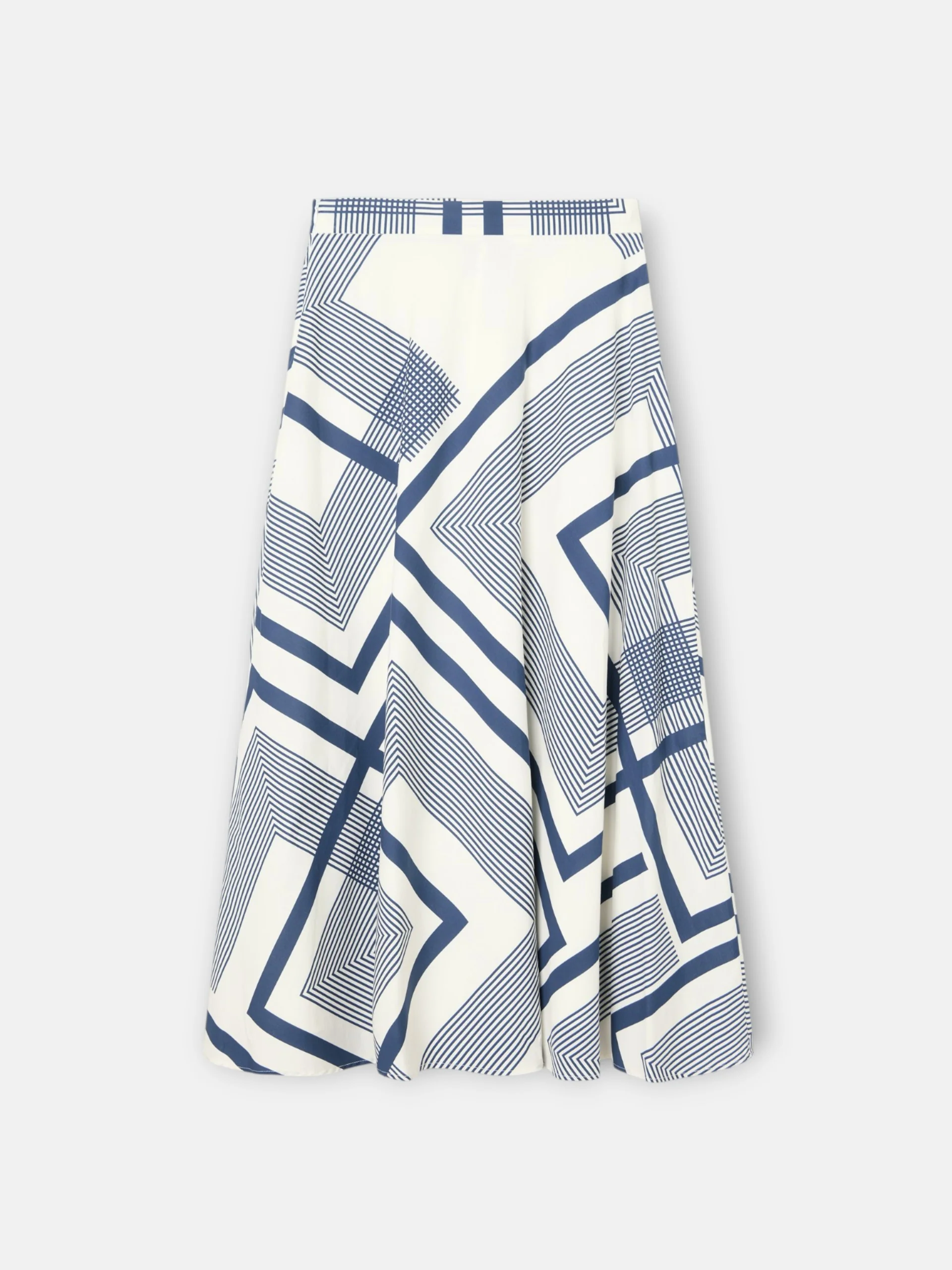 Falda midi unique estampado azul - Image 9