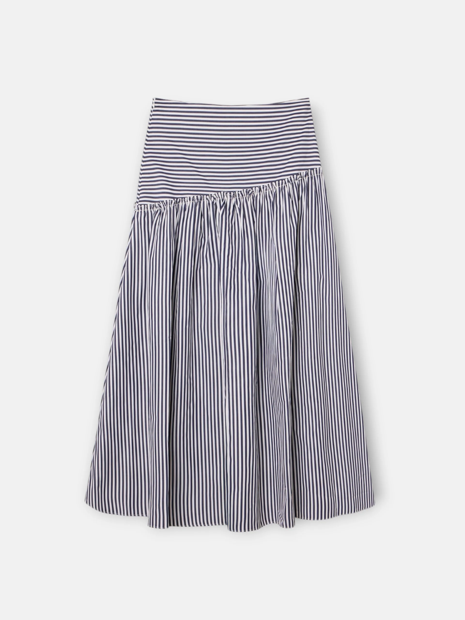 Falda midi unique rayas azul marino - Image 11