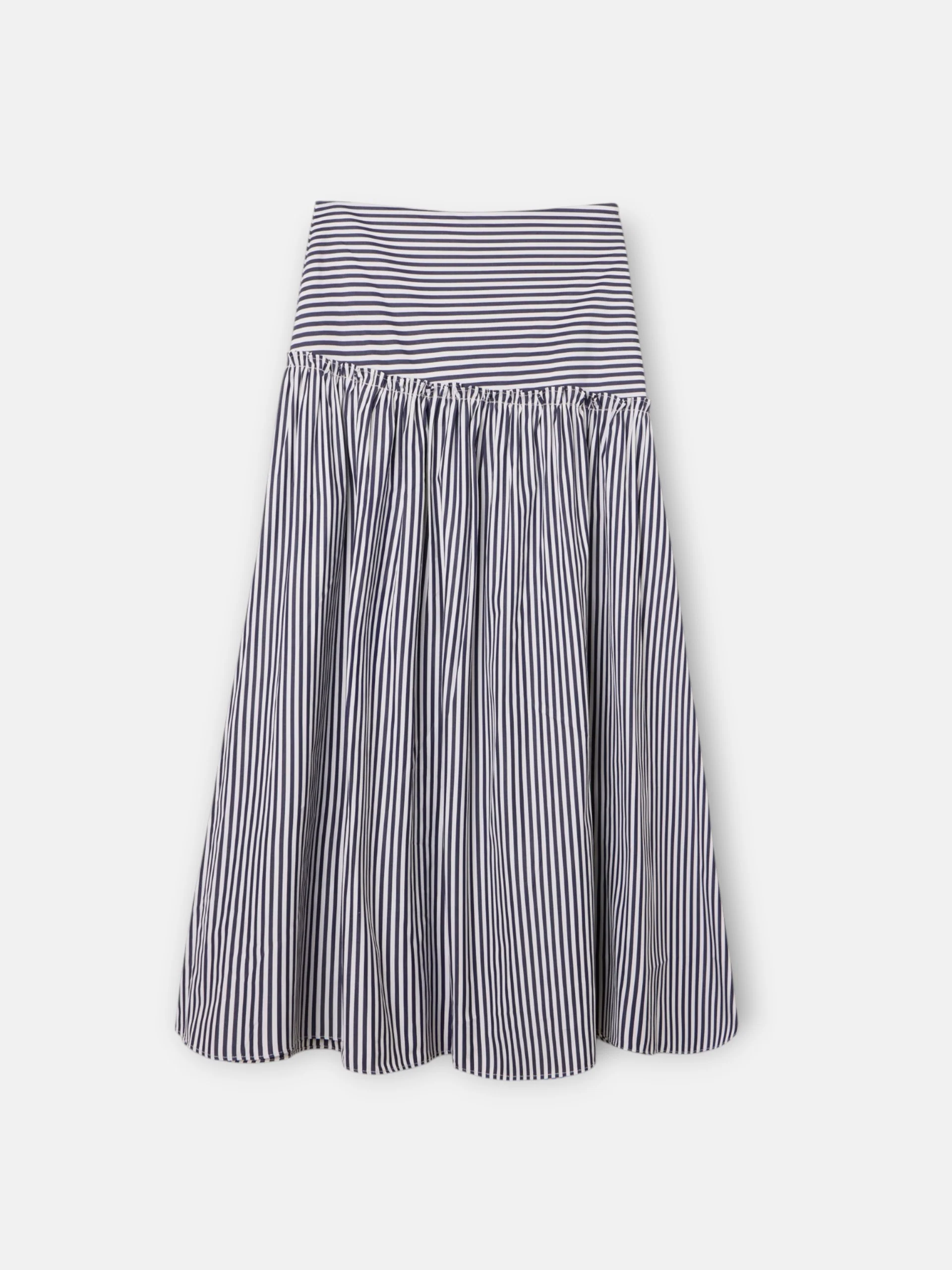 Falda midi unique rayas azul marino - Image 8