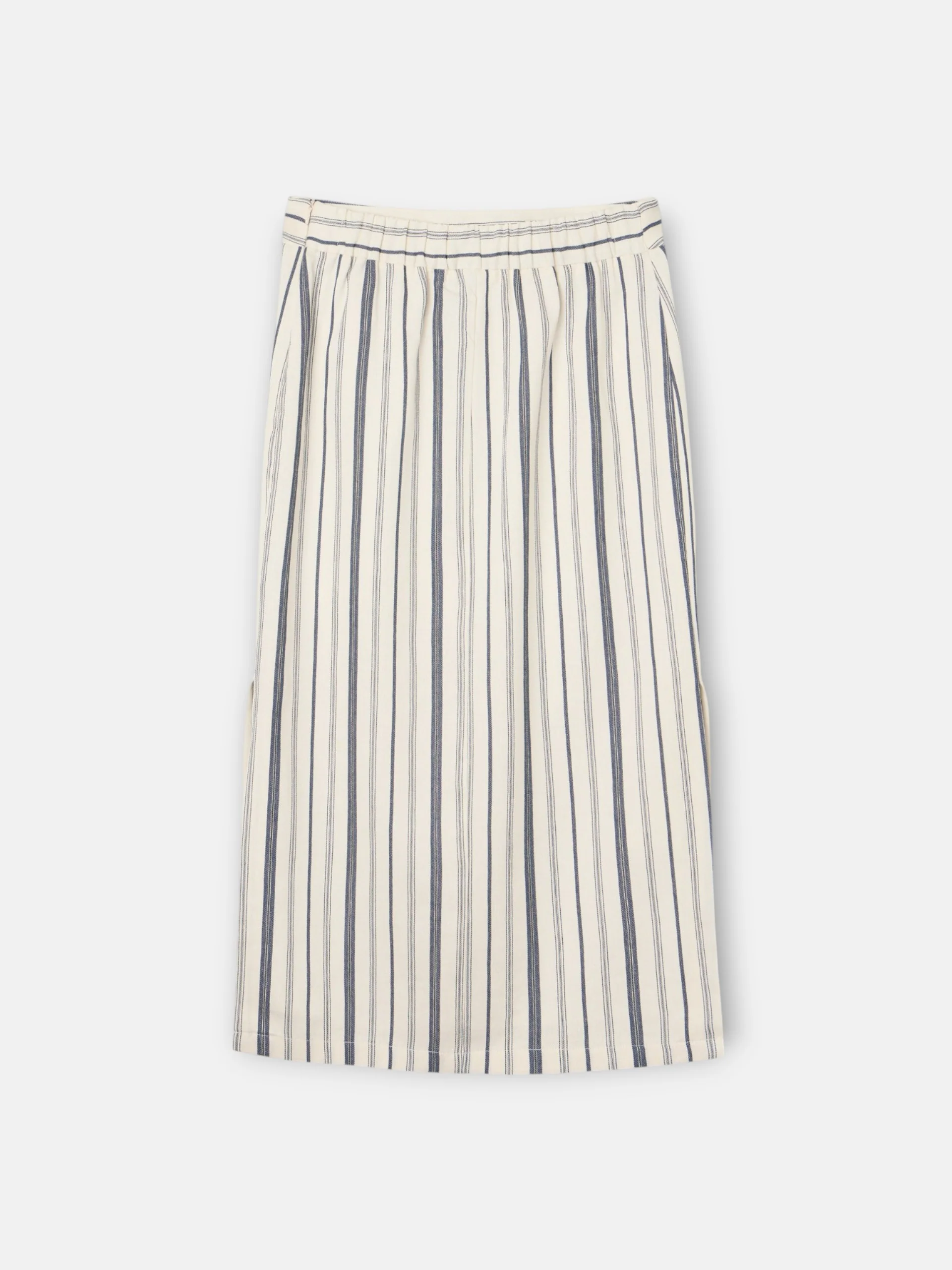 Falda midi unique rayas azul y beige - Image 11