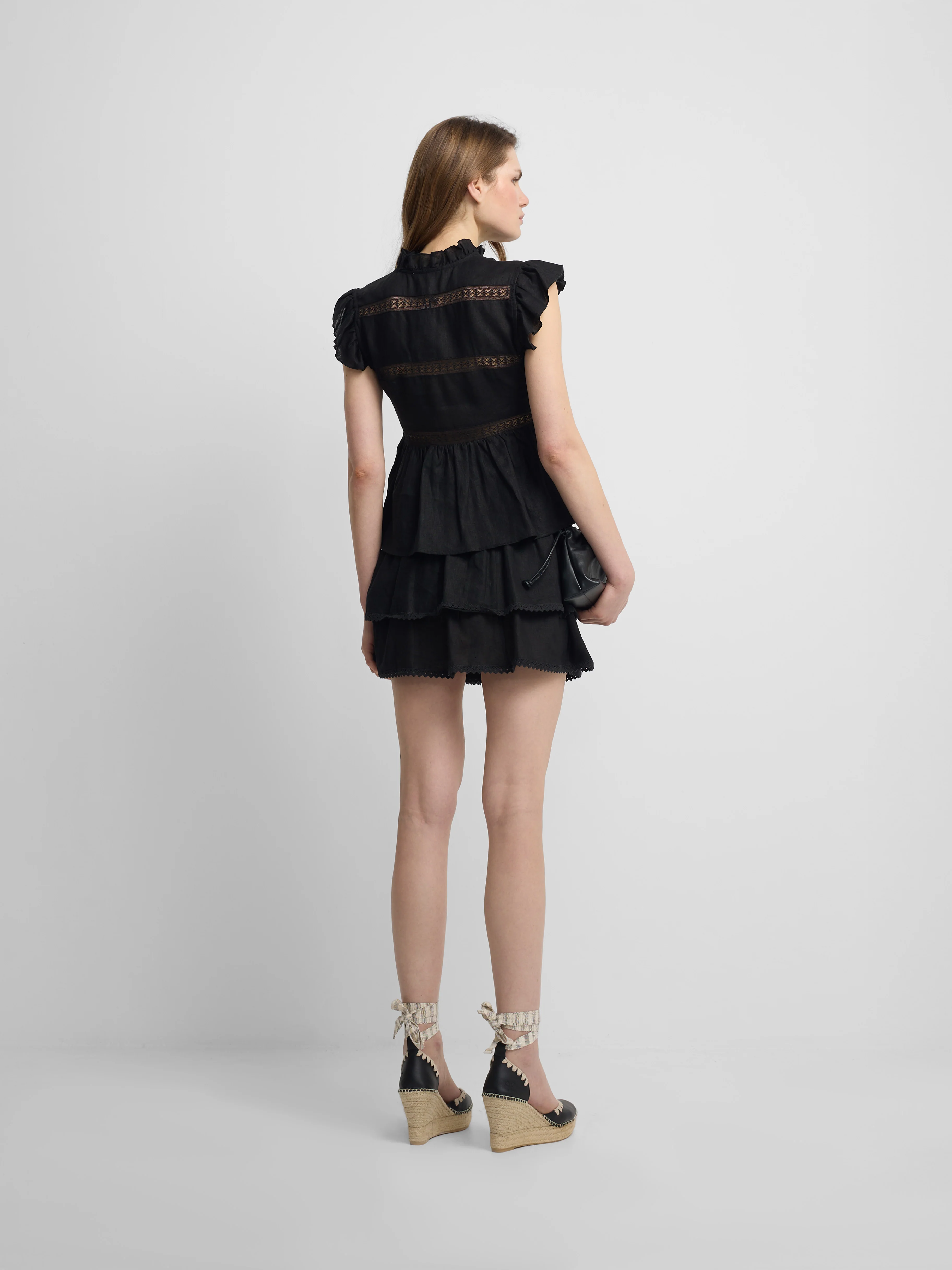 Falda mini lino negra - Image 5