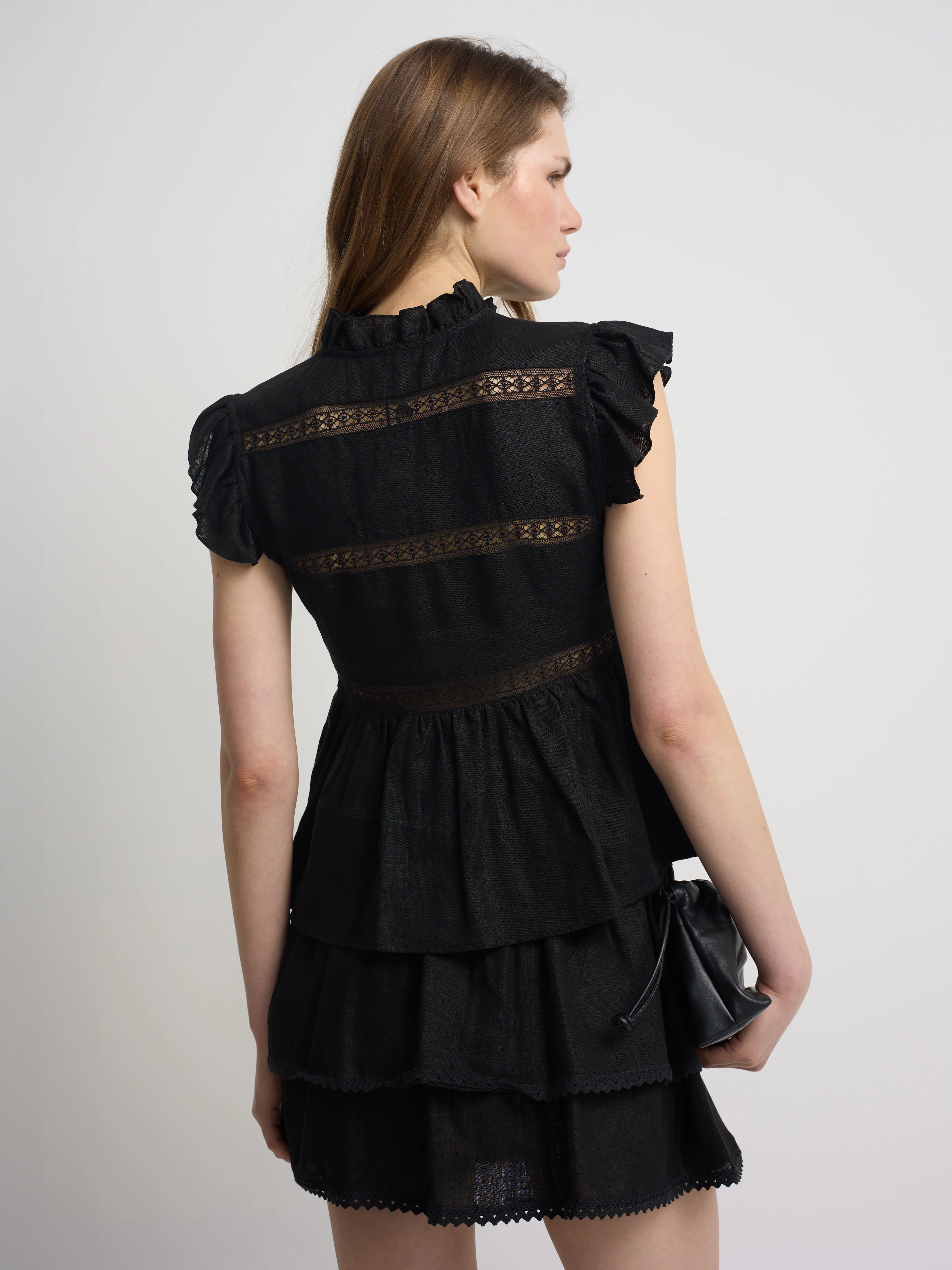 Falda mini lino negra - Image 6