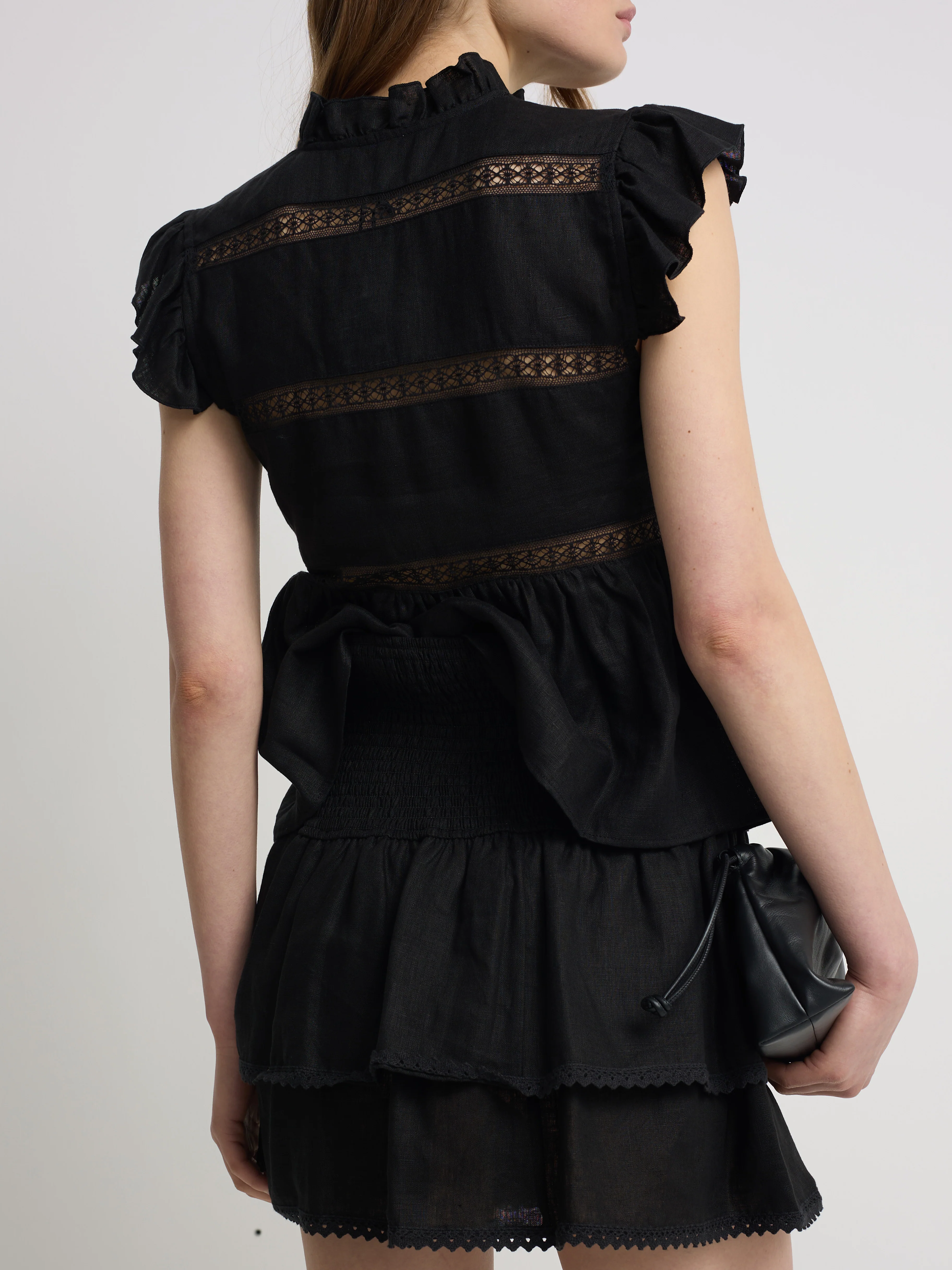 Falda mini lino negra - Image 7