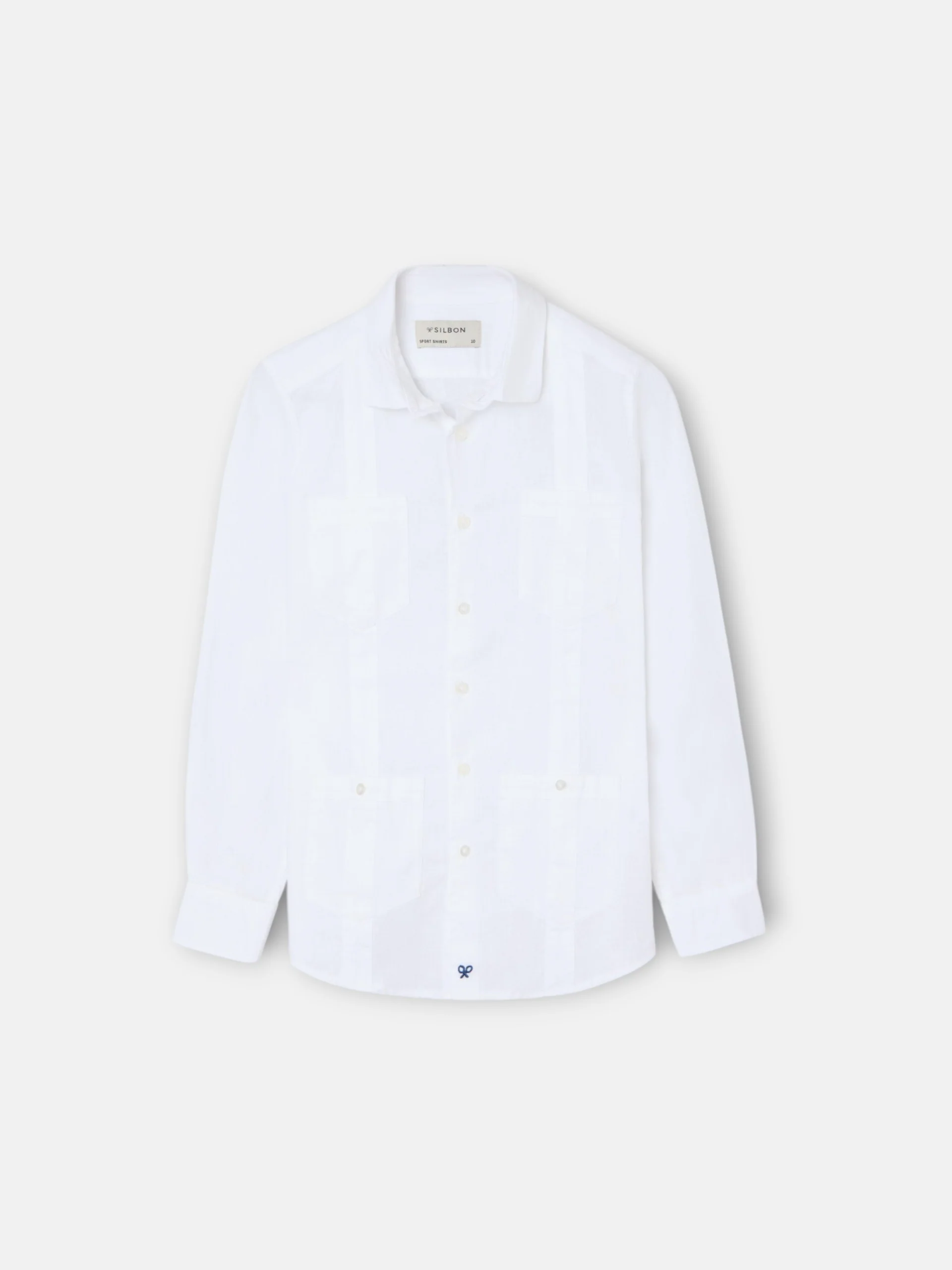 Guayabera sport kids lino blanco - Image 7