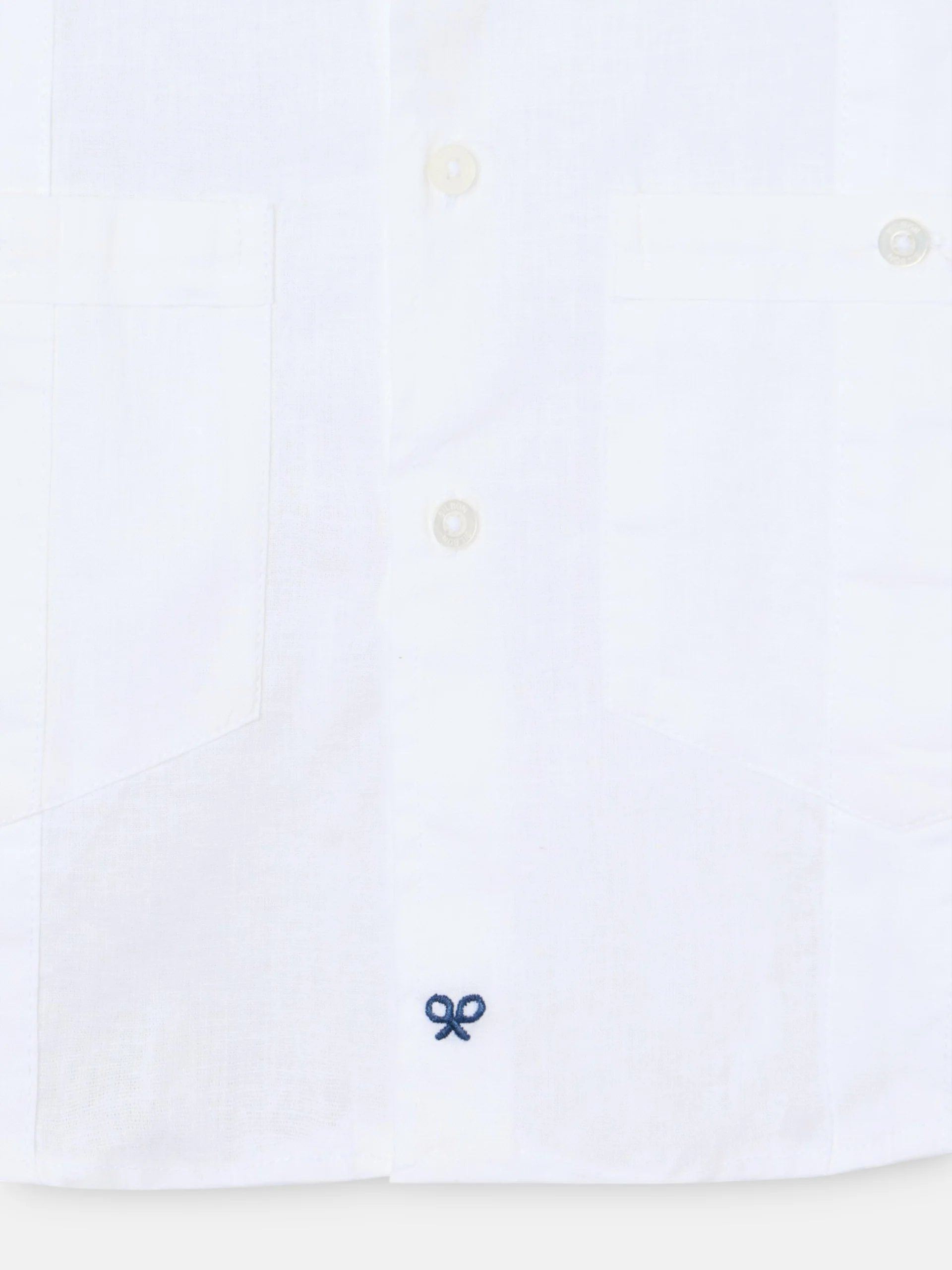 Guayabera sport kids lino blanco - Image 8