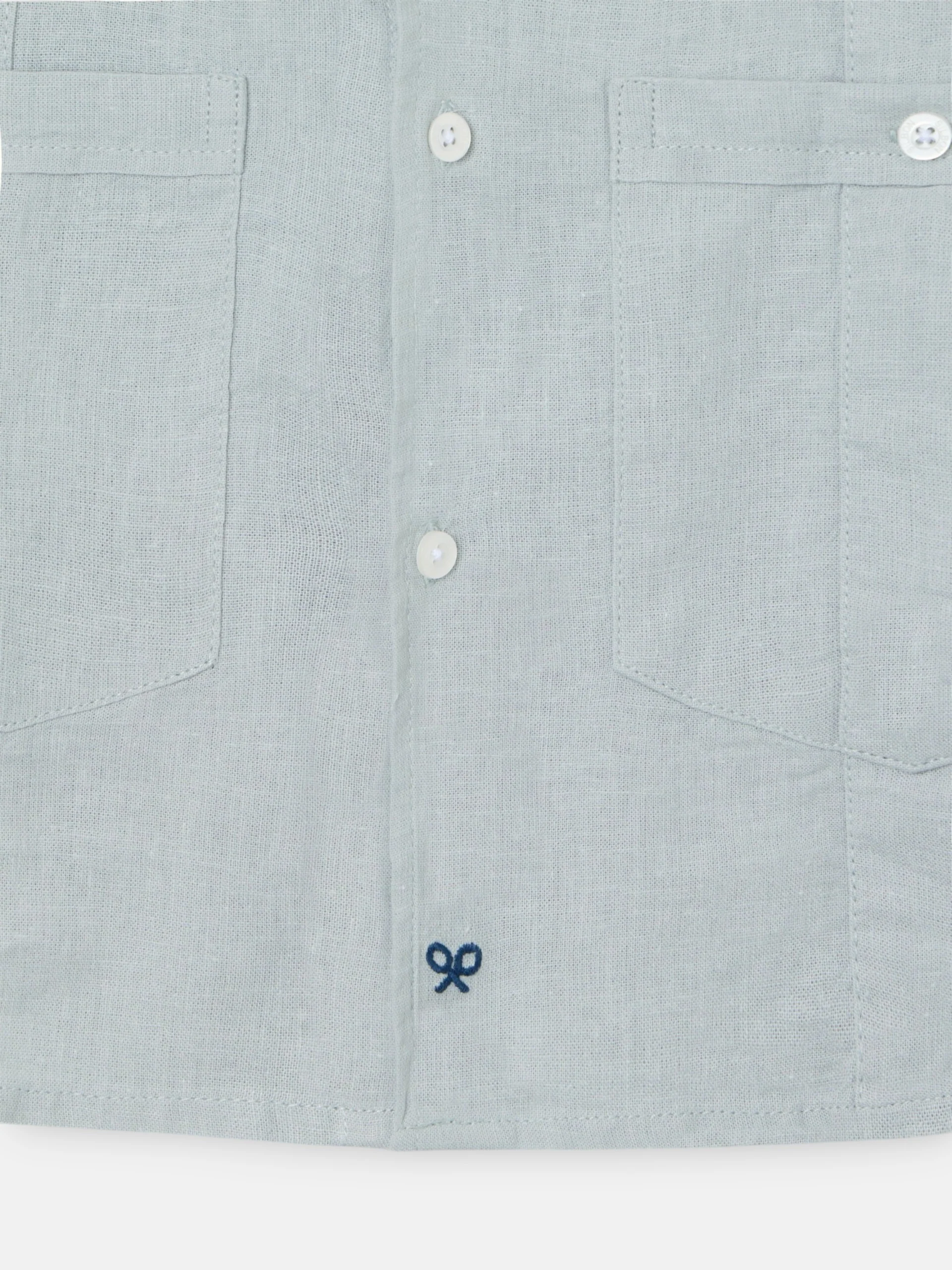 Guayabera sport kids lino verde claro - Image 2