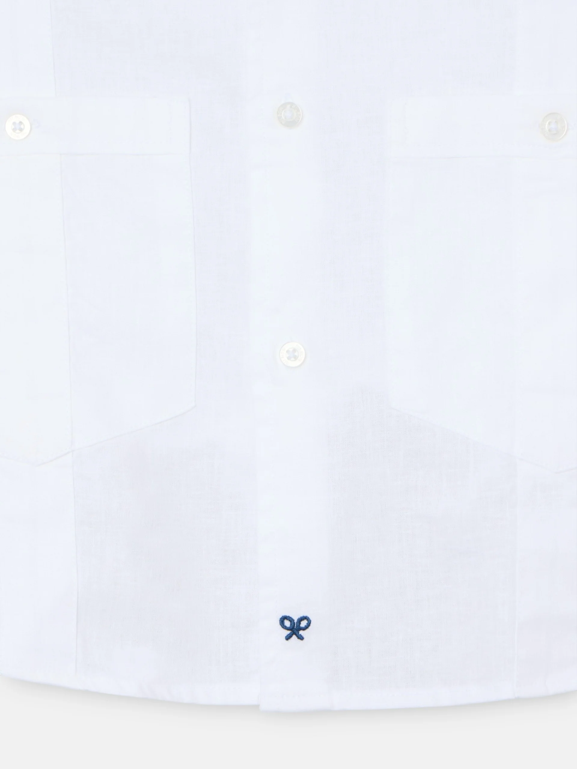 Guayabera sport lino blanca - Image 9