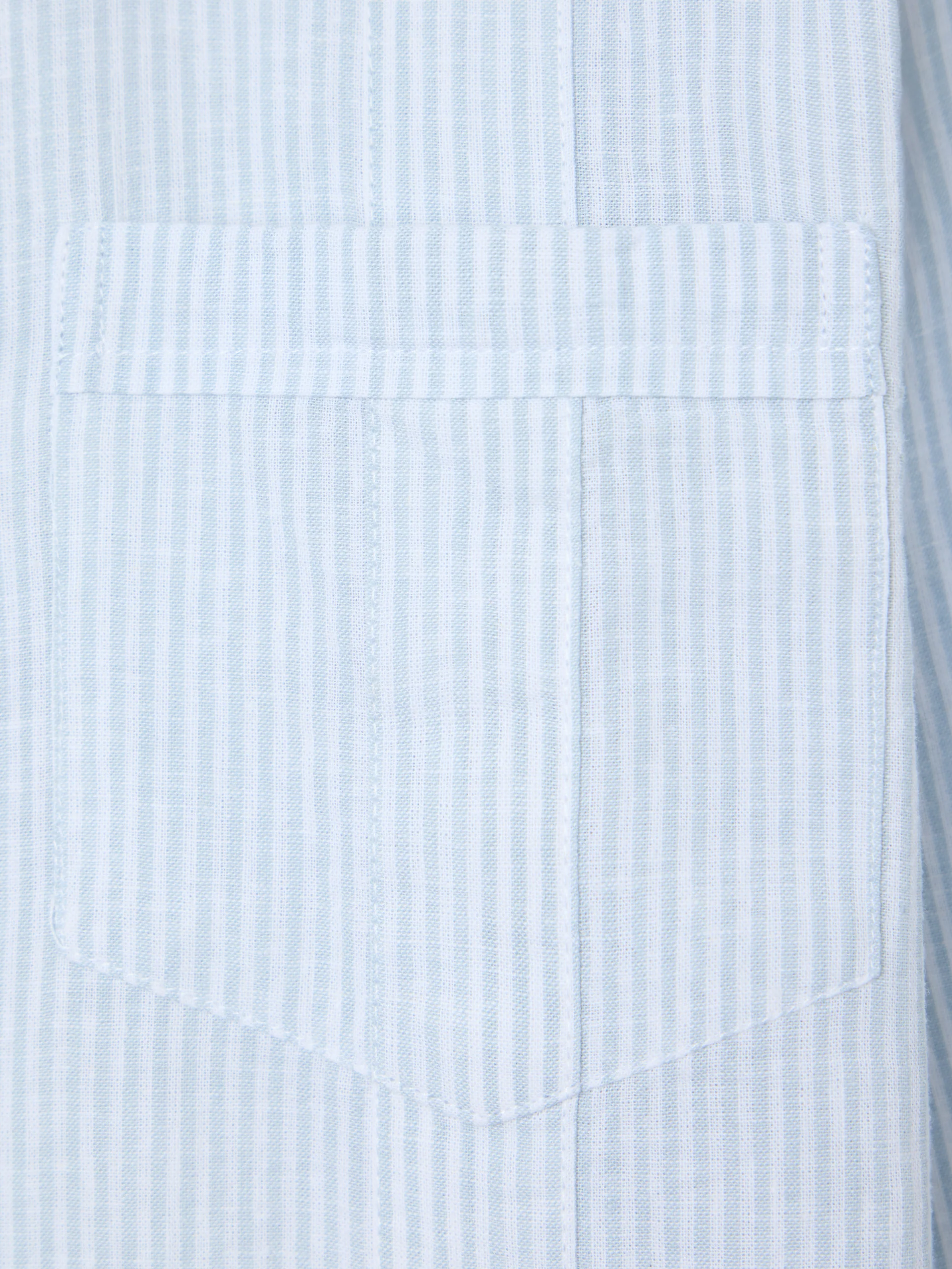 Guayabera sport lino rayas verdes - Image 6
