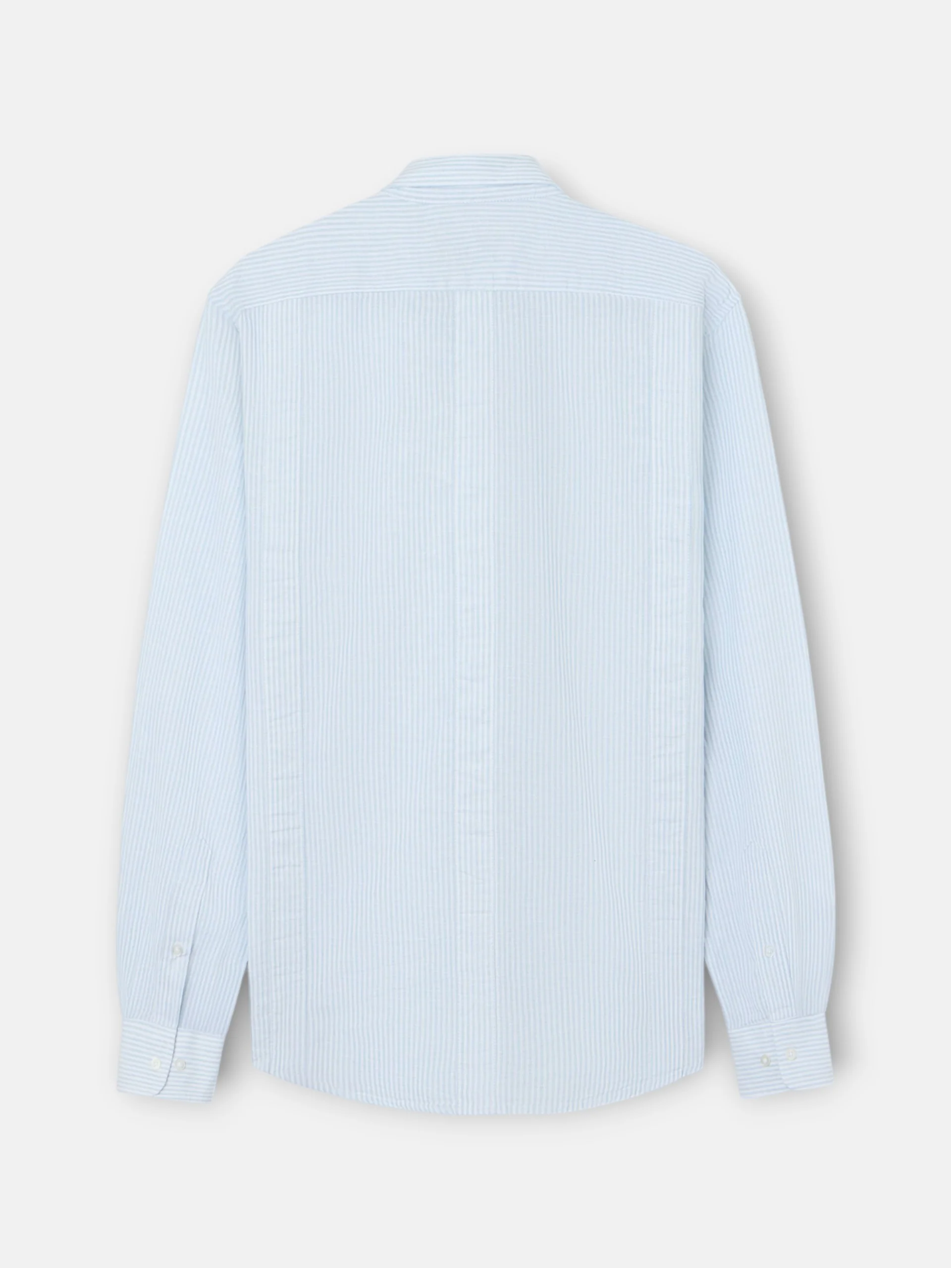 Guayabera sport lino rayas verdes - Image 7
