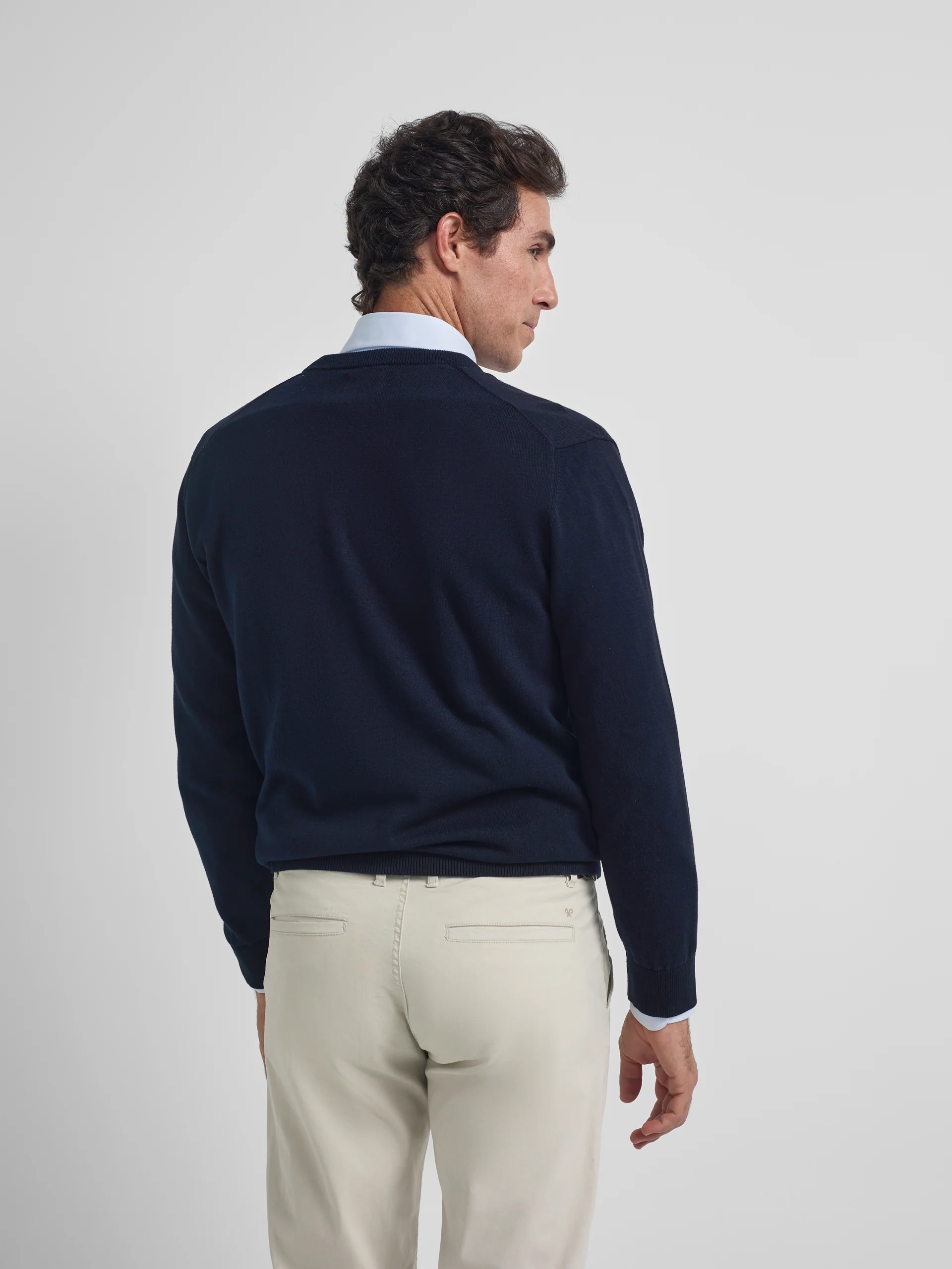 Jersey cuello pico business azul marino - Image 8