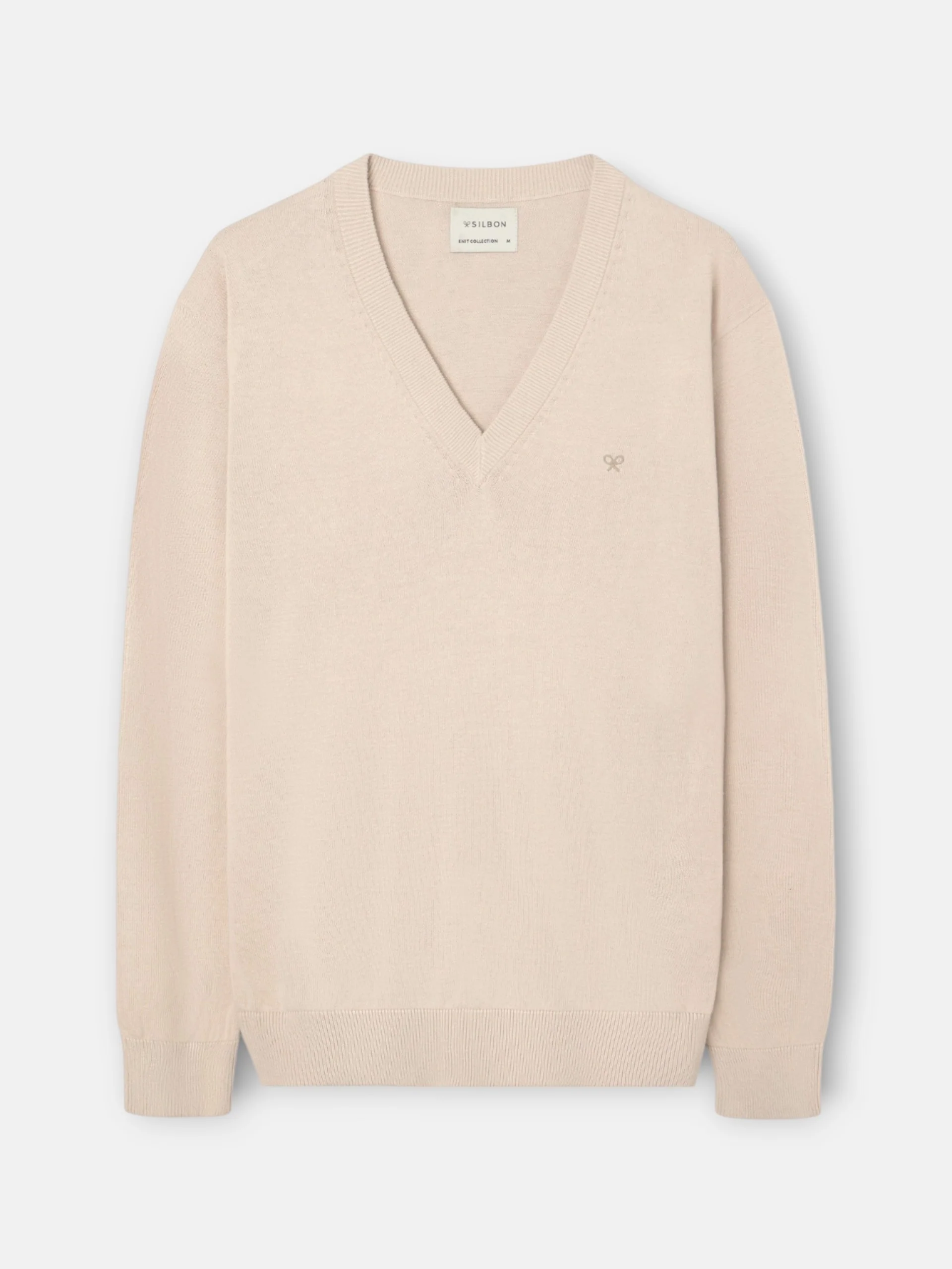 Jersey cuello pico business beige - Image 8